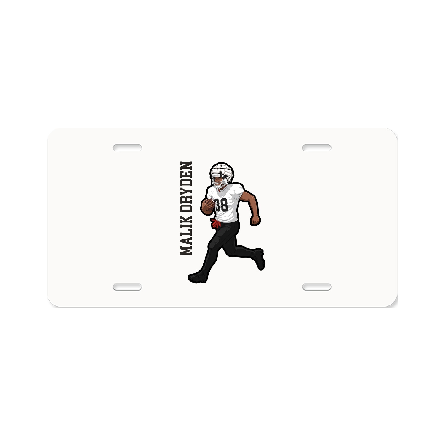 License Plate — Name Vertical in Classic