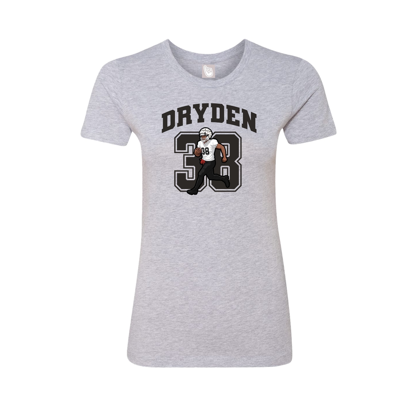 Fitted Women's Tee — Number in Grey
