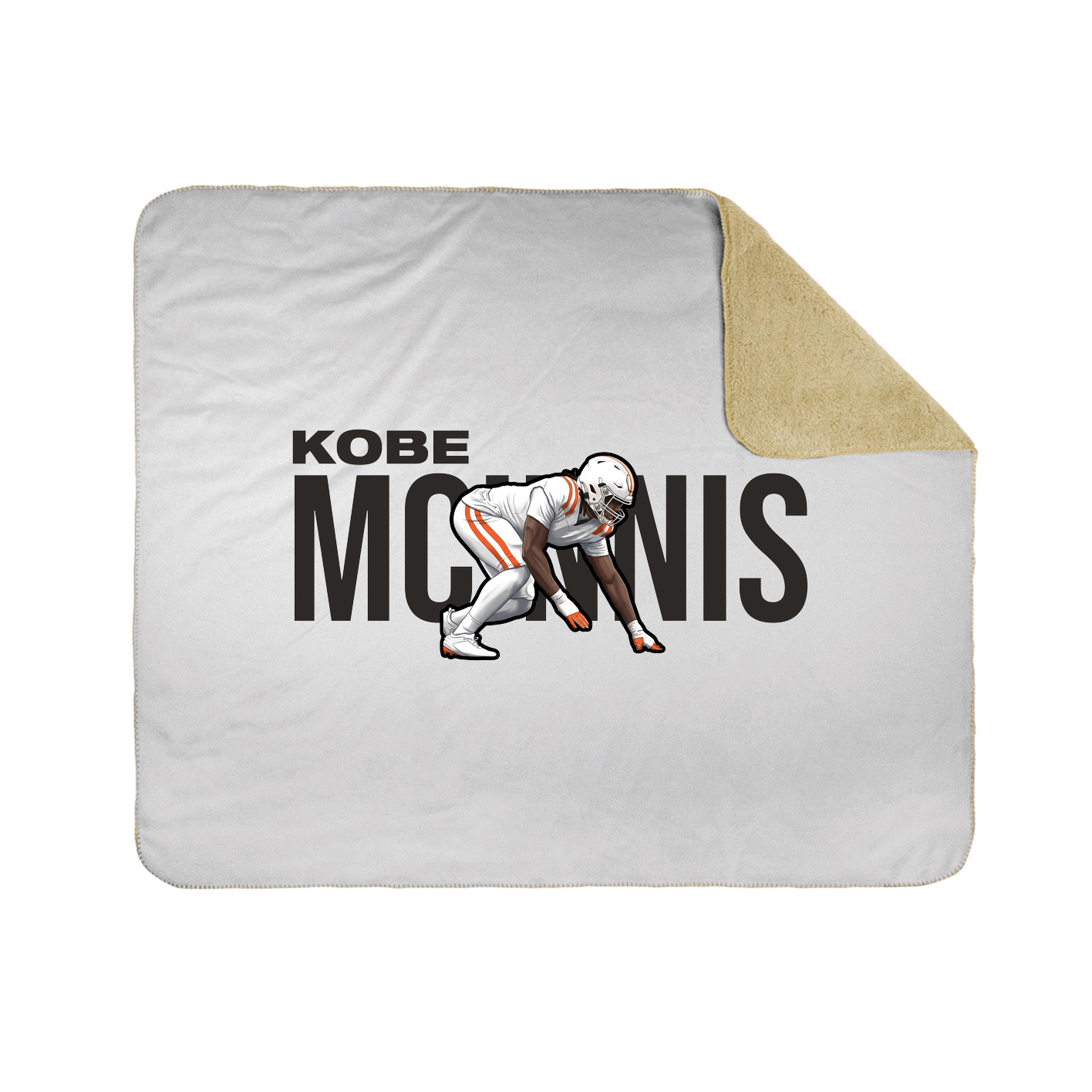 Throw Blanket — Player Name in White