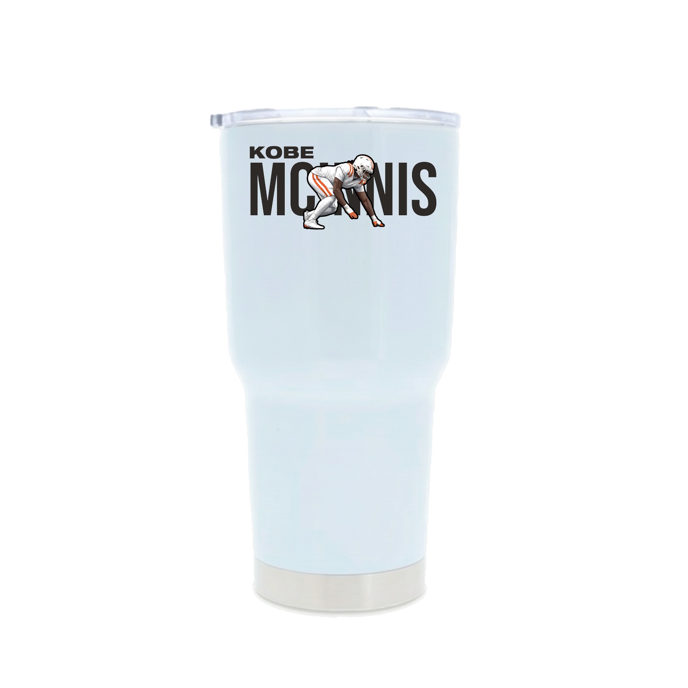 30oz Stainless Steel Tumbler — Player Name in White