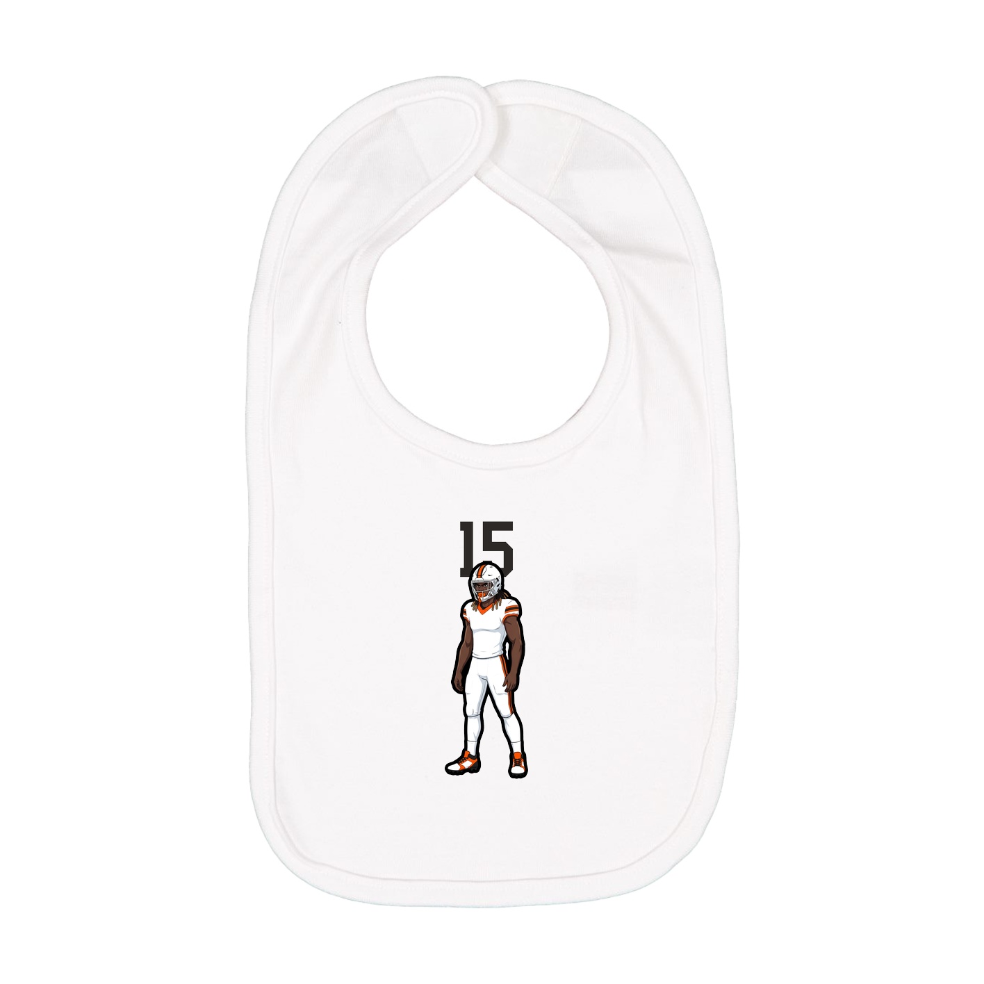 Infant Bib — Number Top in White