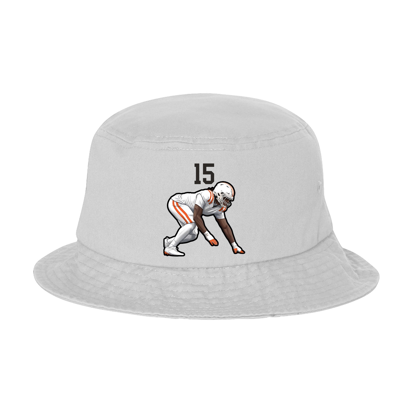 Bucket Cap — Number Top in White