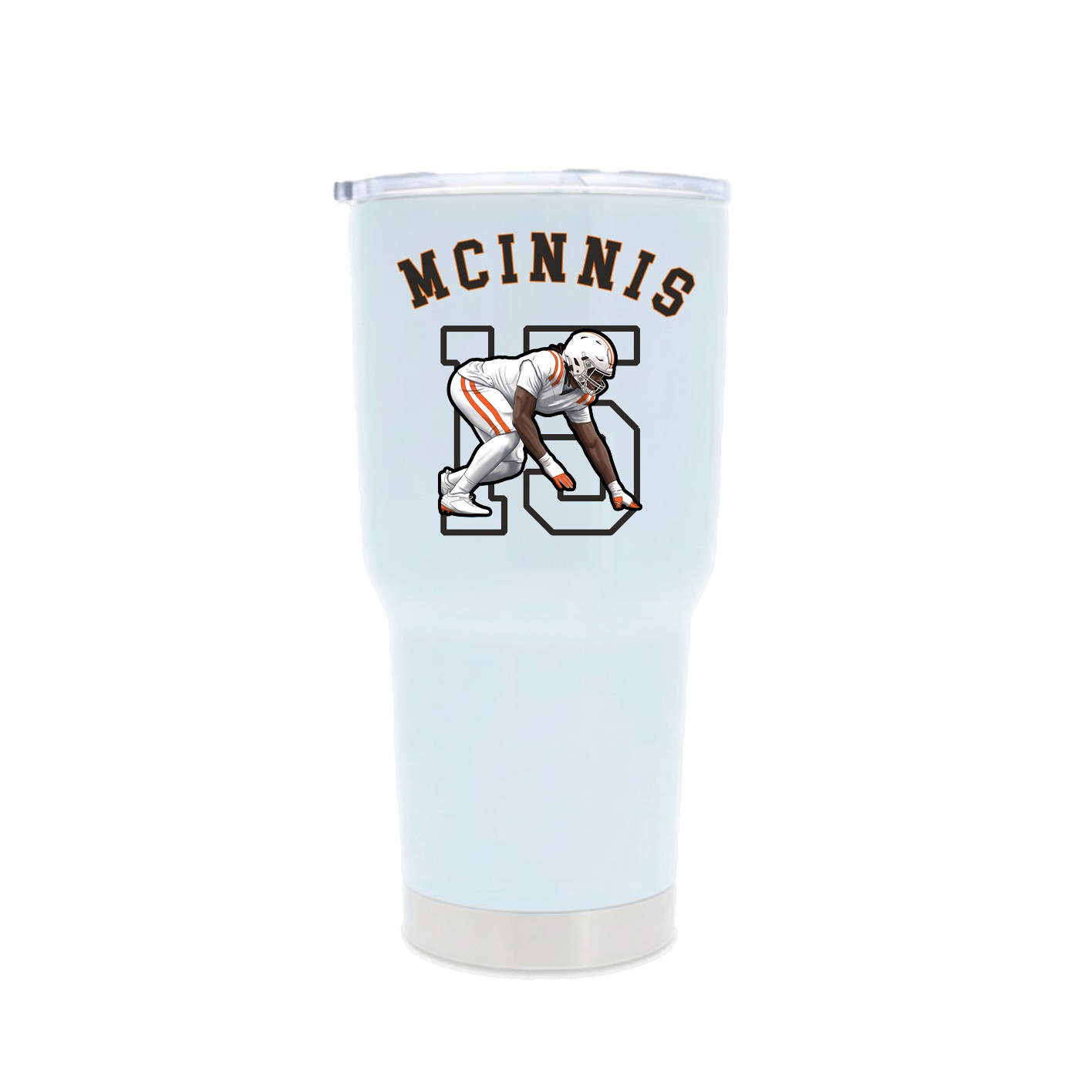 30oz Stainless Steel Tumbler — Shirsey Arch in White