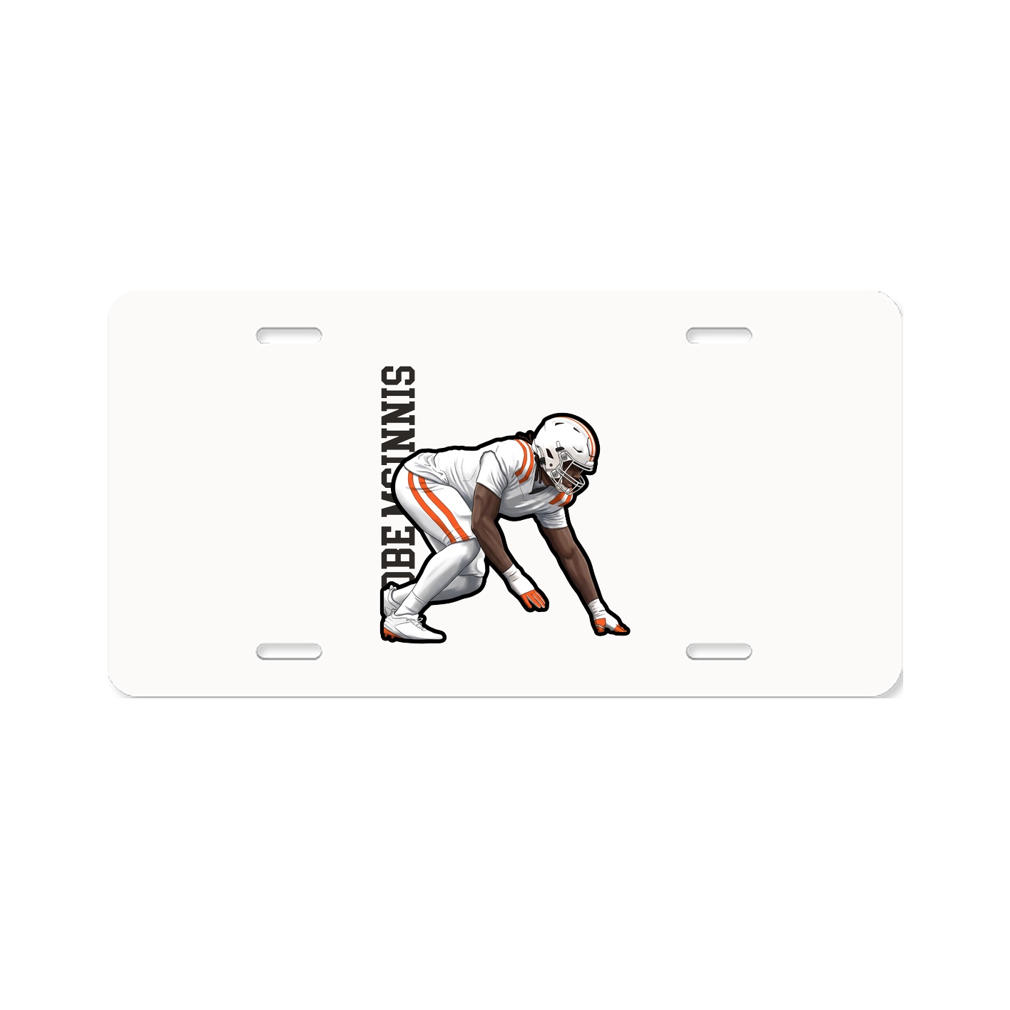 License Plate — Name Vertical in Classic