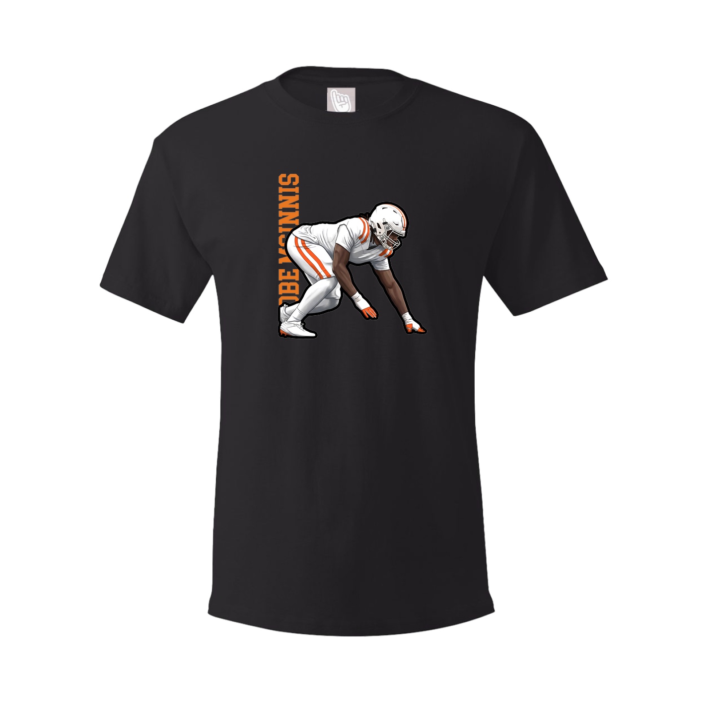 Youth Tee — Name Vertical in Black