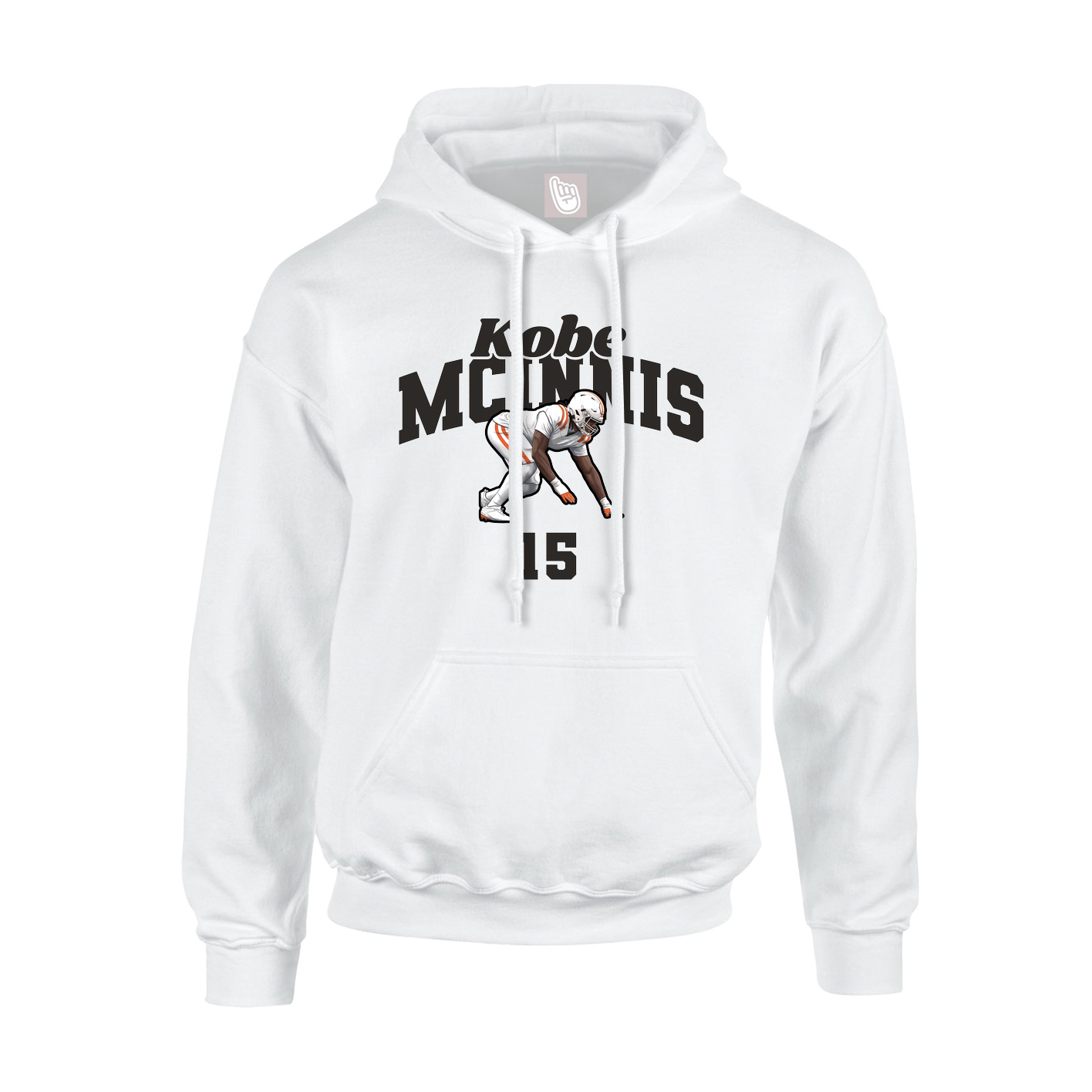 Youth Hoodie — Signature Arch in White