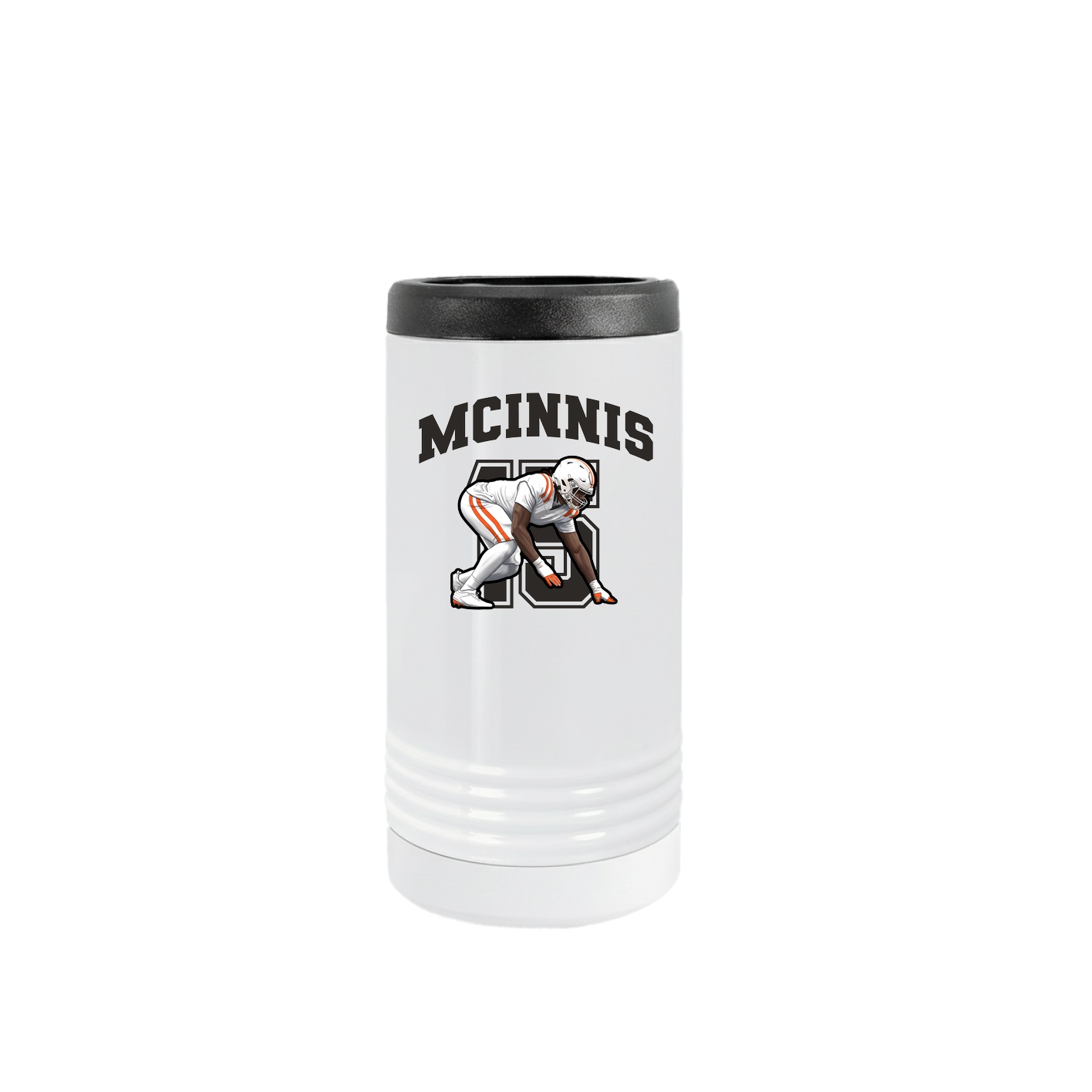 Slim Beverage Holder — Number in White