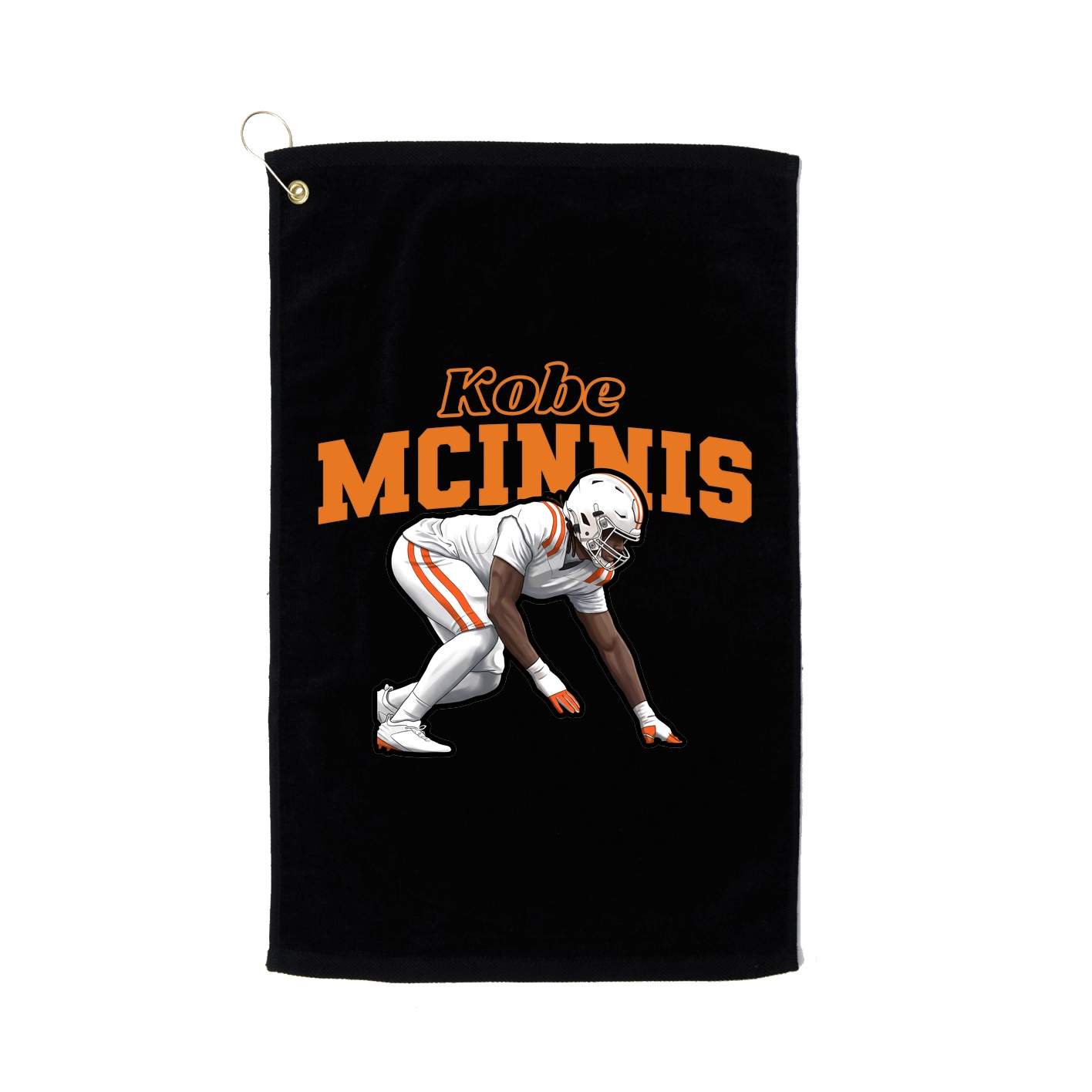 Golf Towel — Name Arch in Black