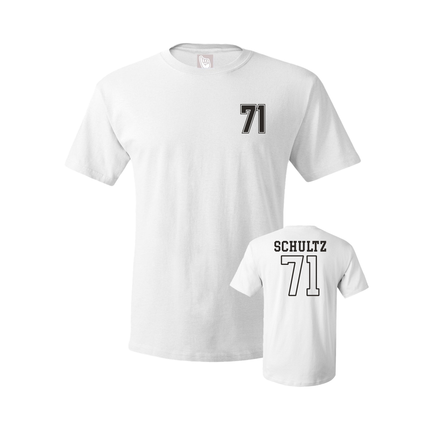 Youth Tee — Chest Back in White