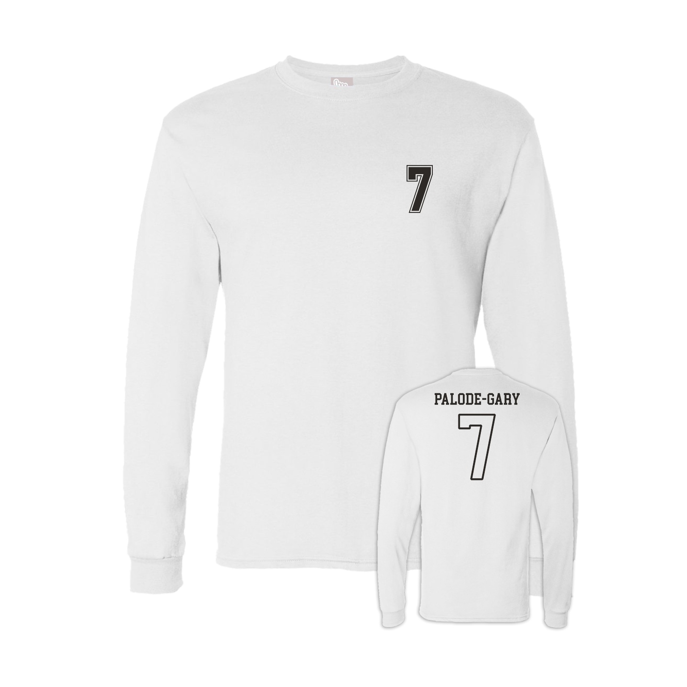 Long Sleeve Tee — Chest Back in White