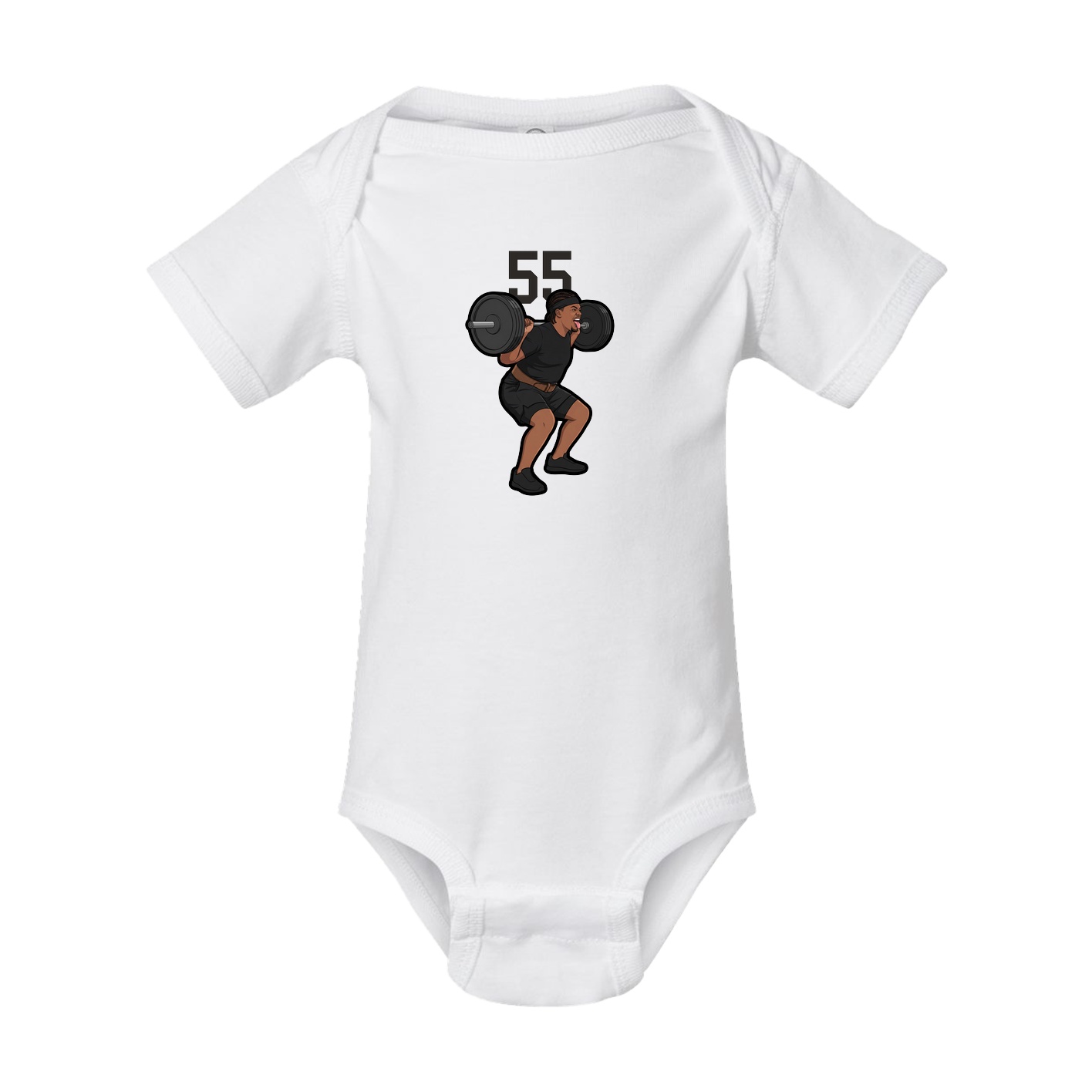 Baby Onesie — Number Top in White