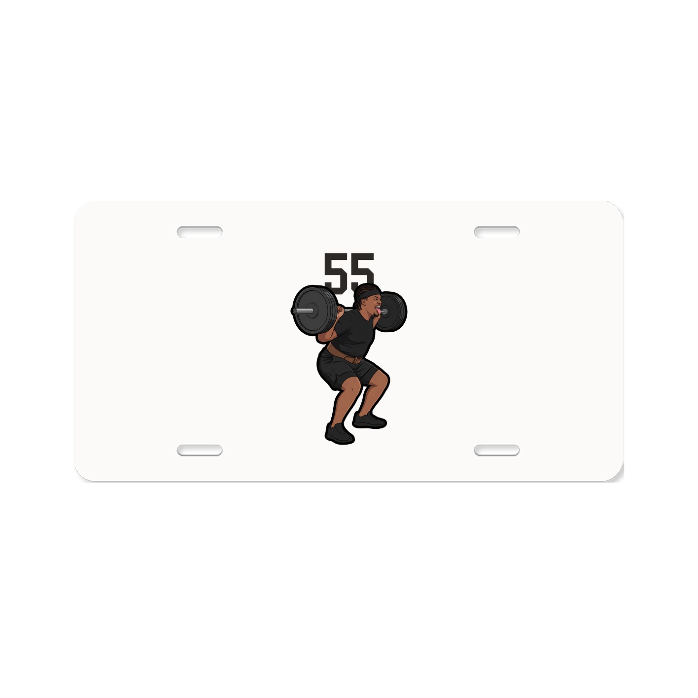 License Plate — Number Top in Classic