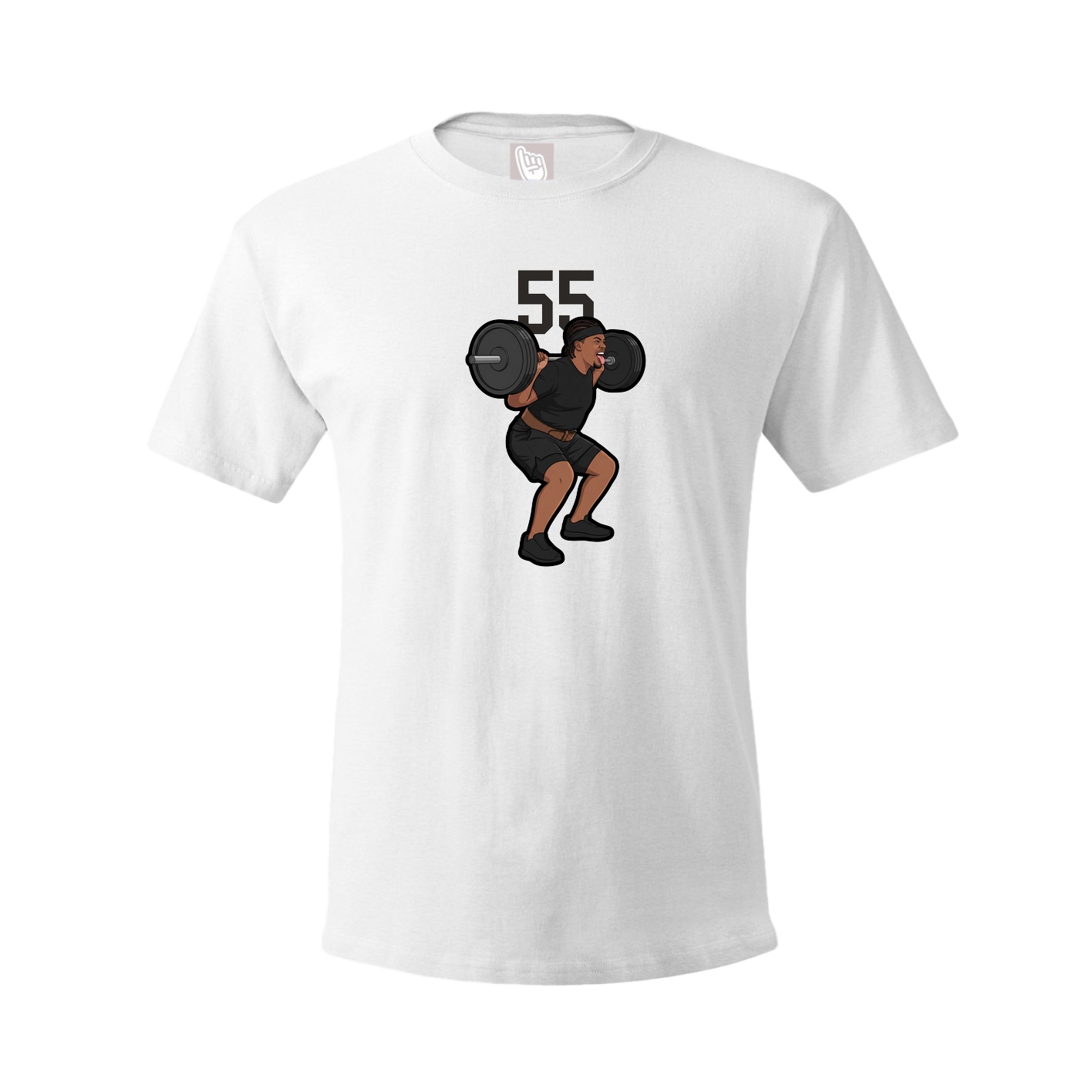 Youth Tee — Number Top in White