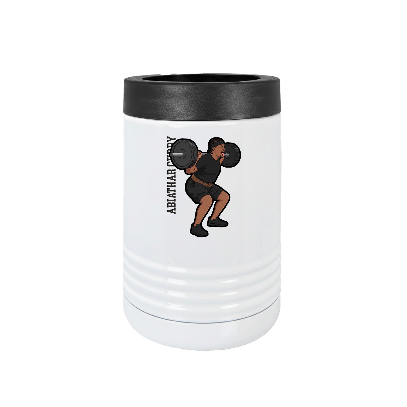 Beverage Holder — Name Vertical in White