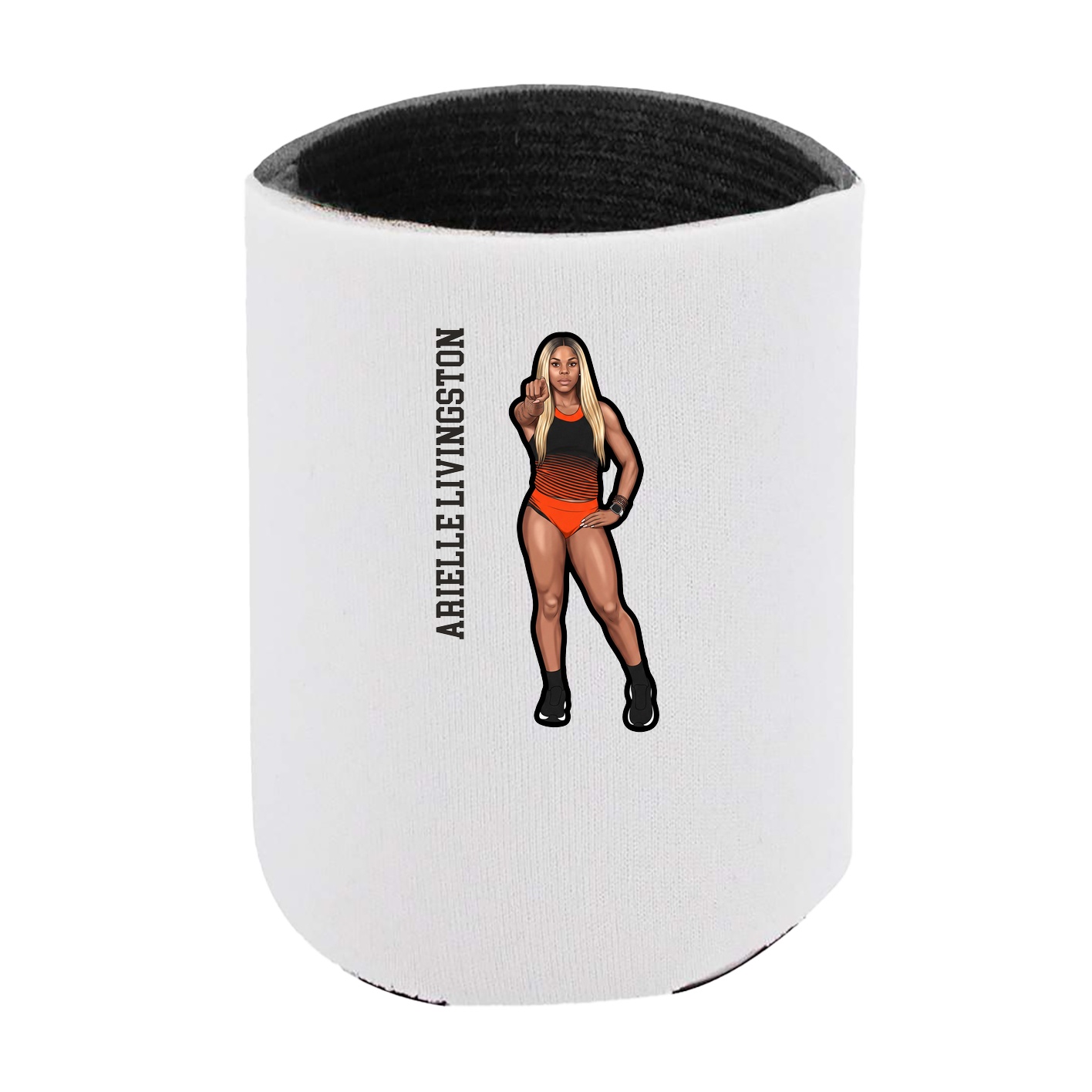 Can Holder — Name Vertical in White