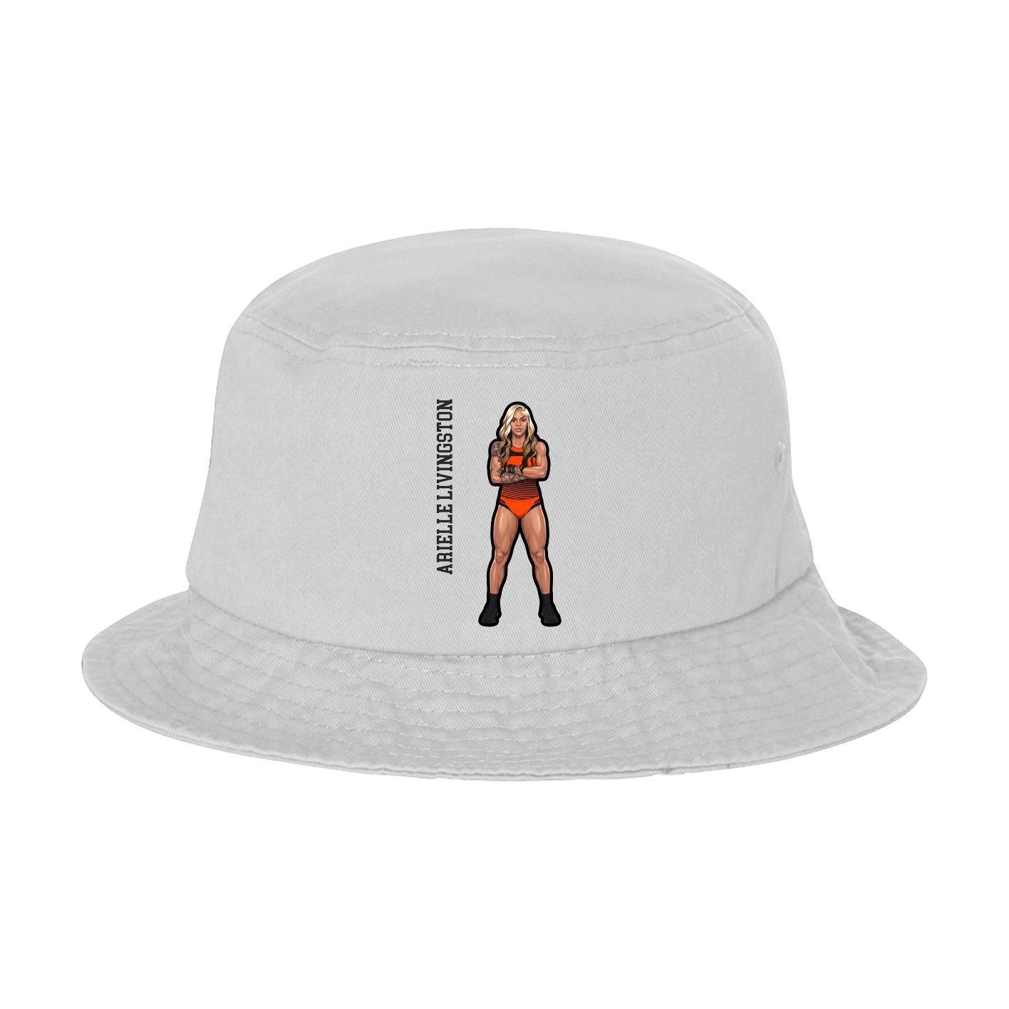 Bucket Cap — Name Vertical in White