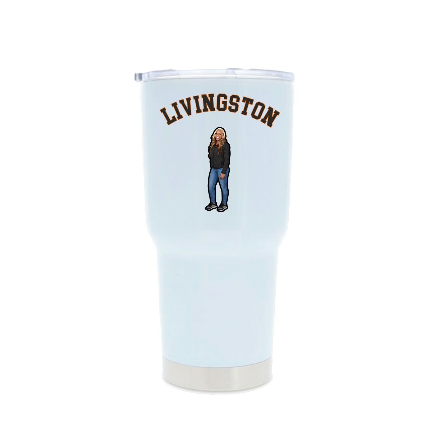 30oz Stainless Steel Tumbler — Shirsey Arch in White