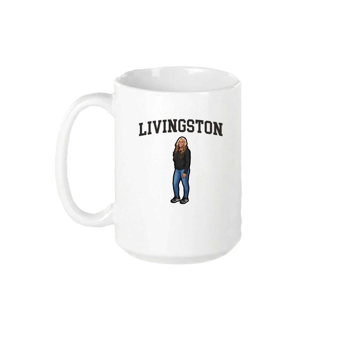 15oz Coffee Mug — Shirsey in White