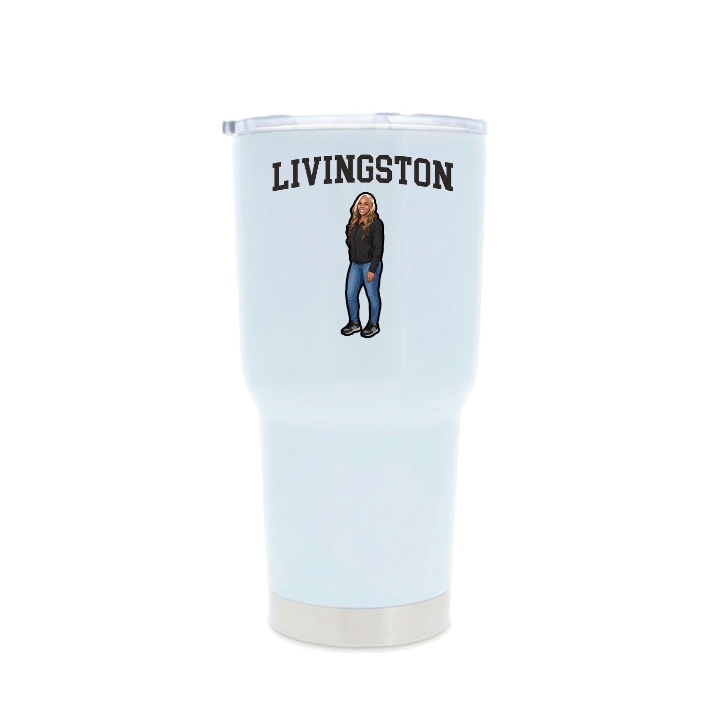 30oz Stainless Steel Tumbler — Shirsey in White