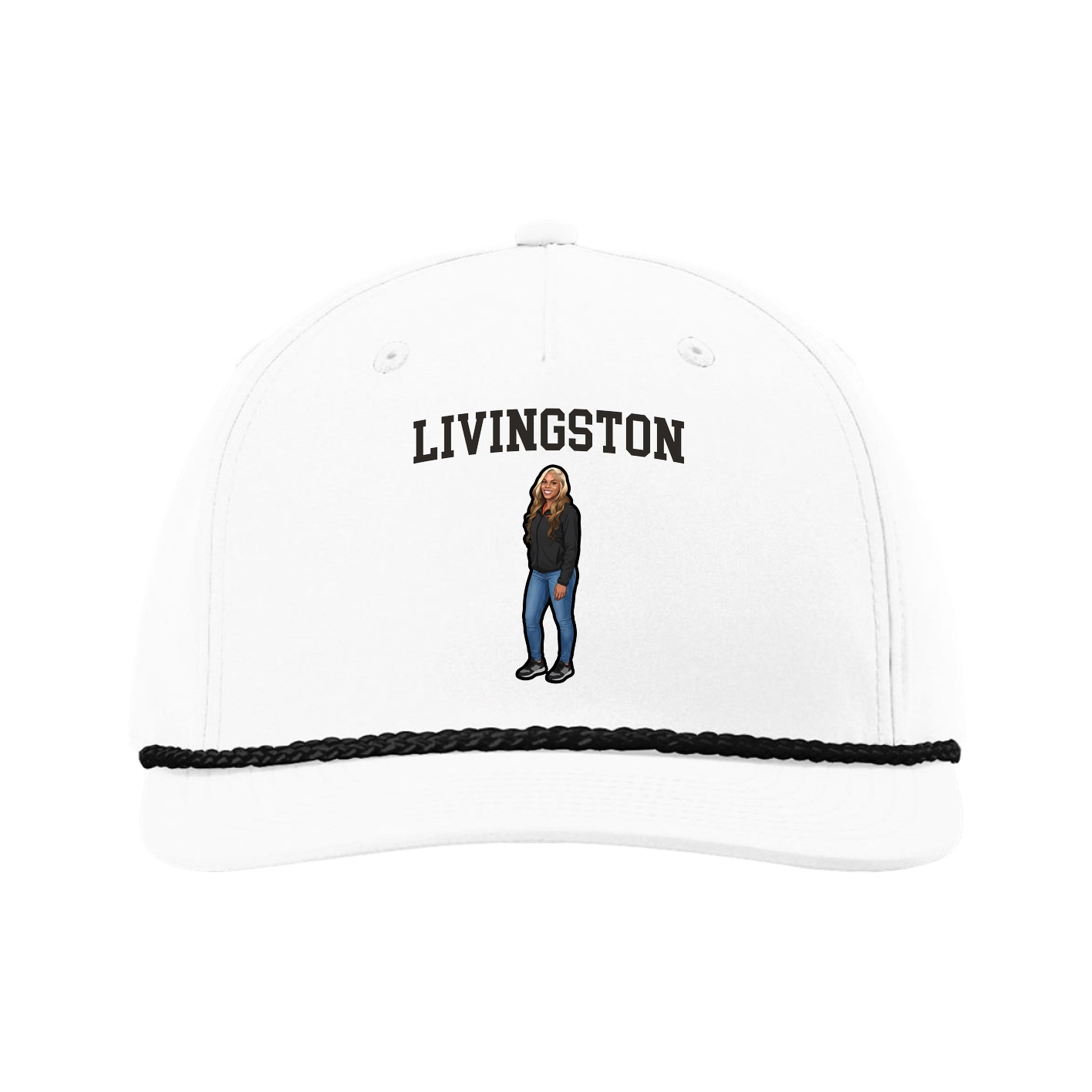 Five-Panel Classic Rope Cap — Shirsey in White