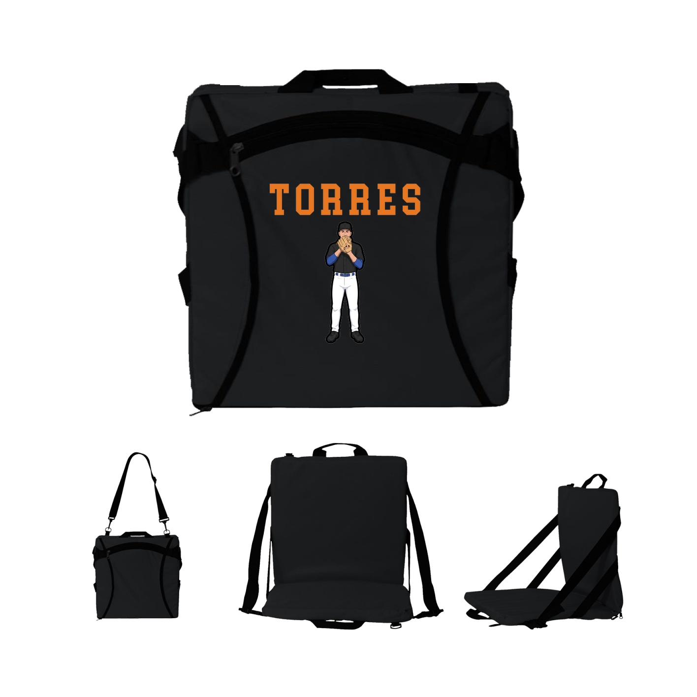 Folding Stadium Seat — Shirsey in Black