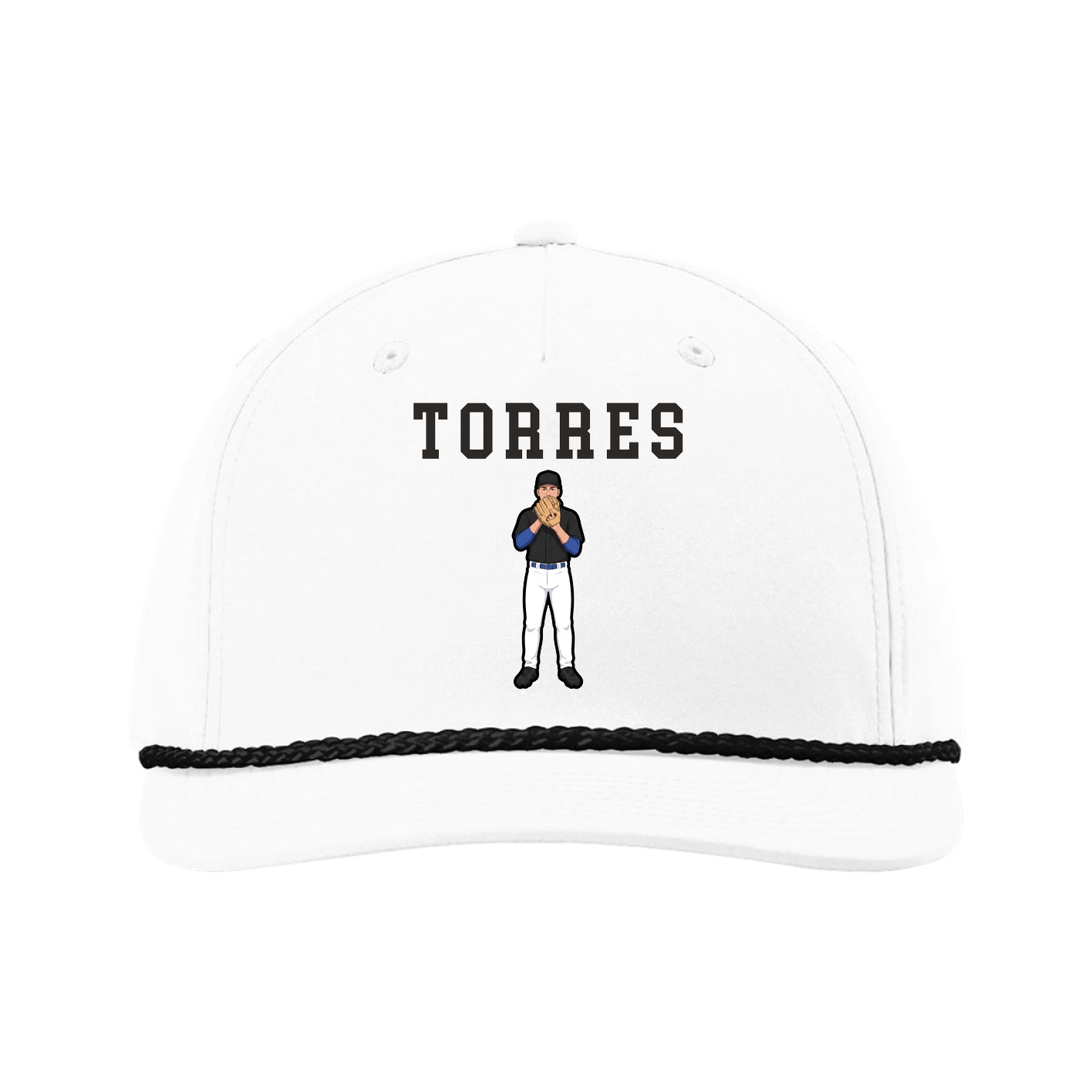 Five-Panel Classic Rope Cap — Shirsey in White