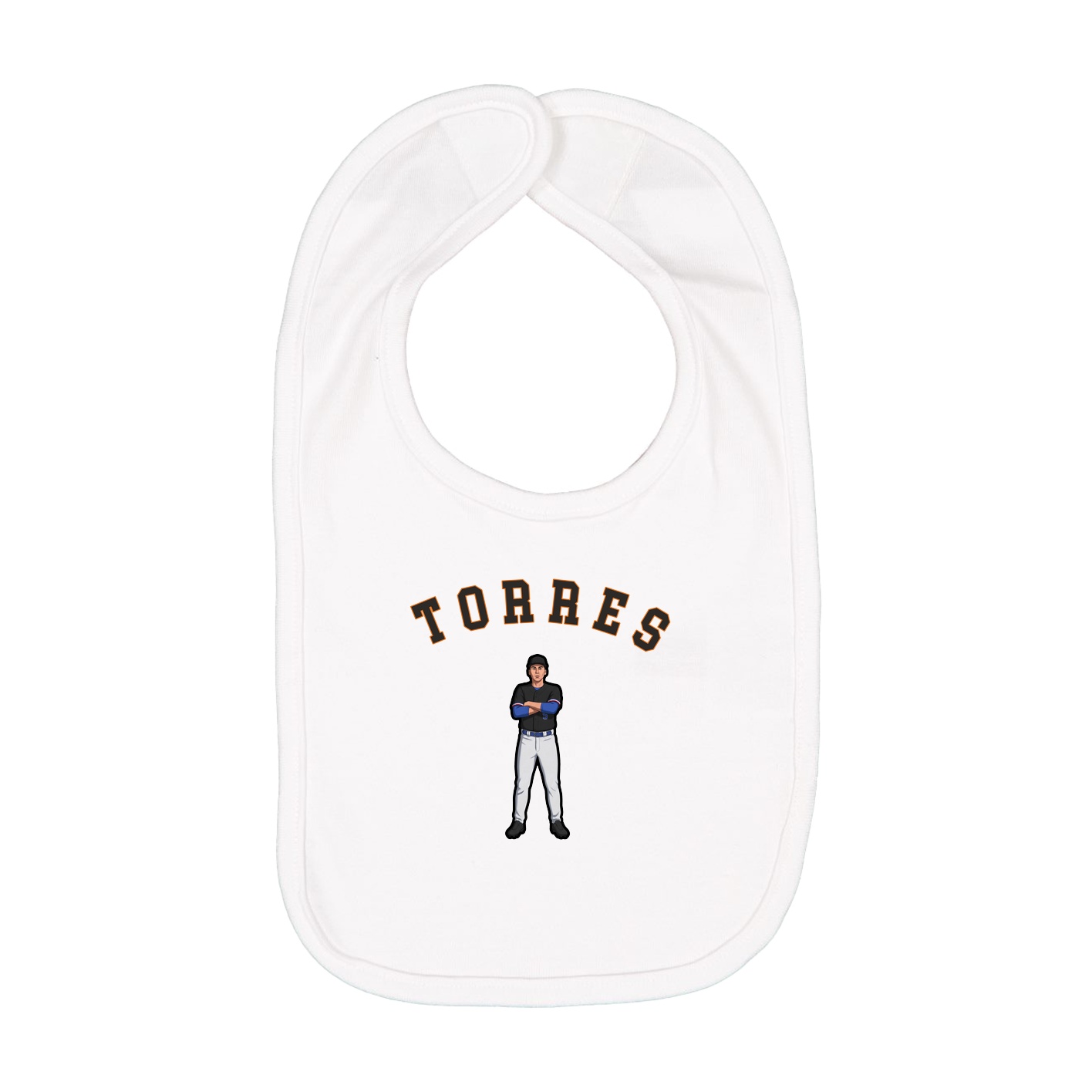 Infant Bib — Shirsey Arch in White