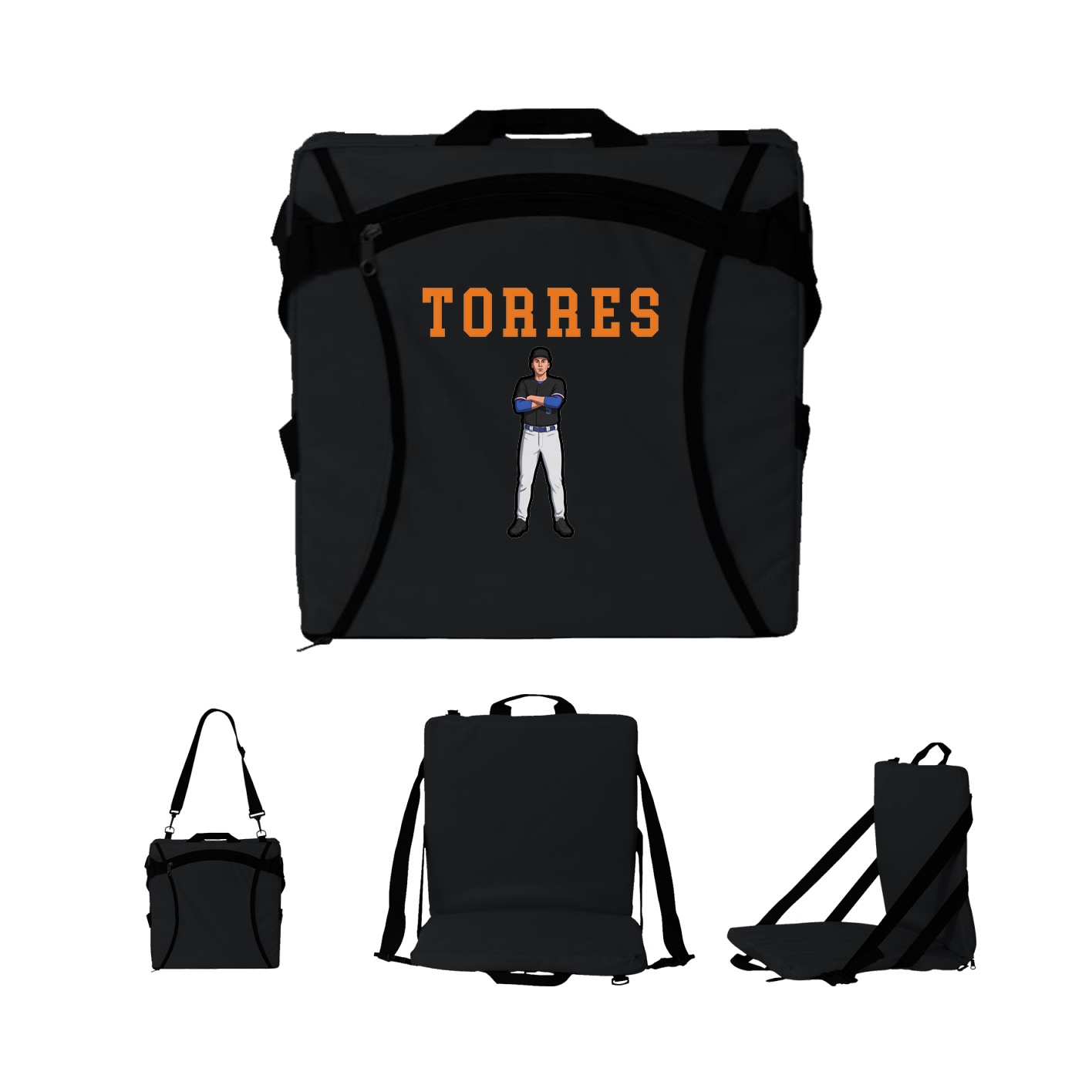 Folding Stadium Seat — Shirsey in Black