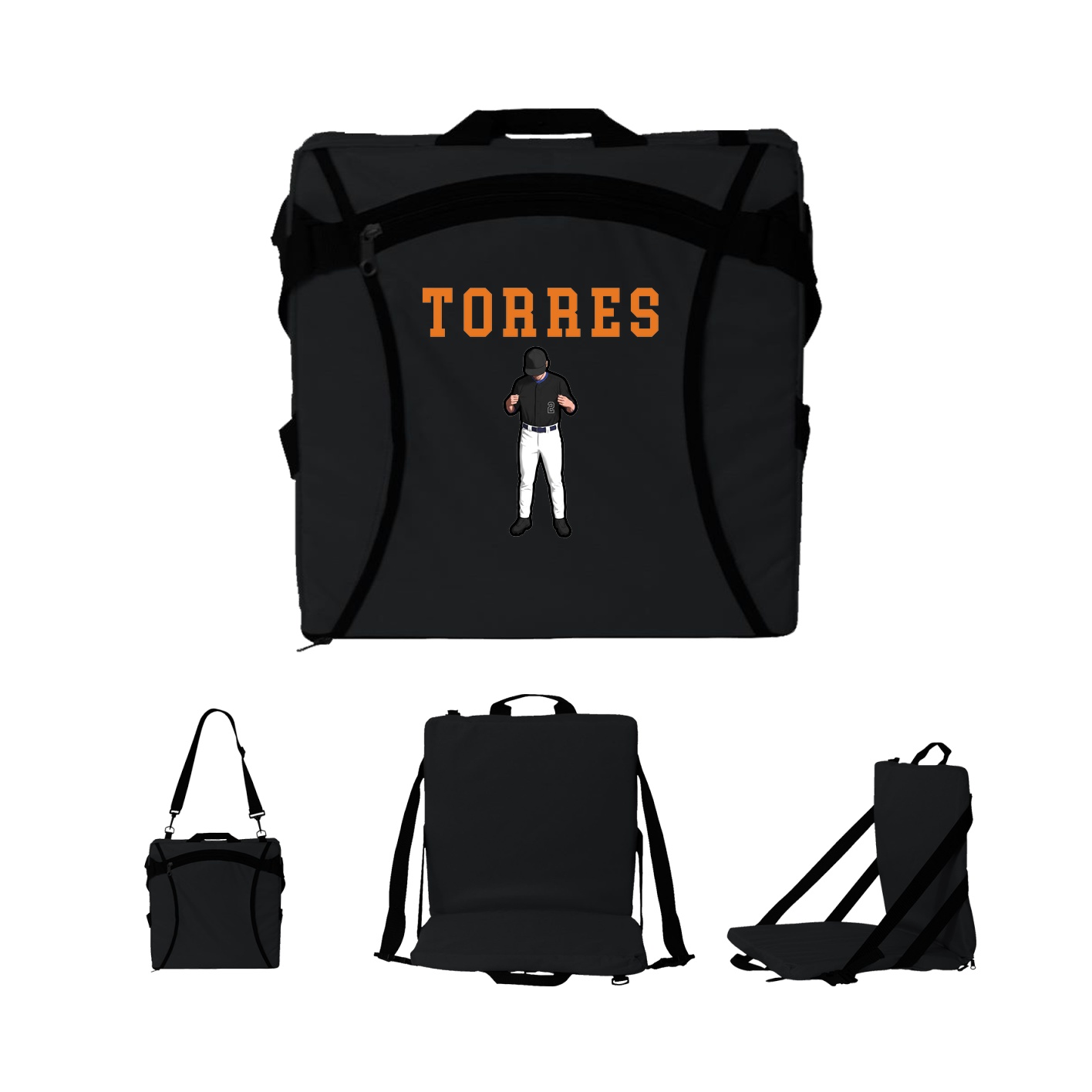 Folding Stadium Seat — Shirsey in Black