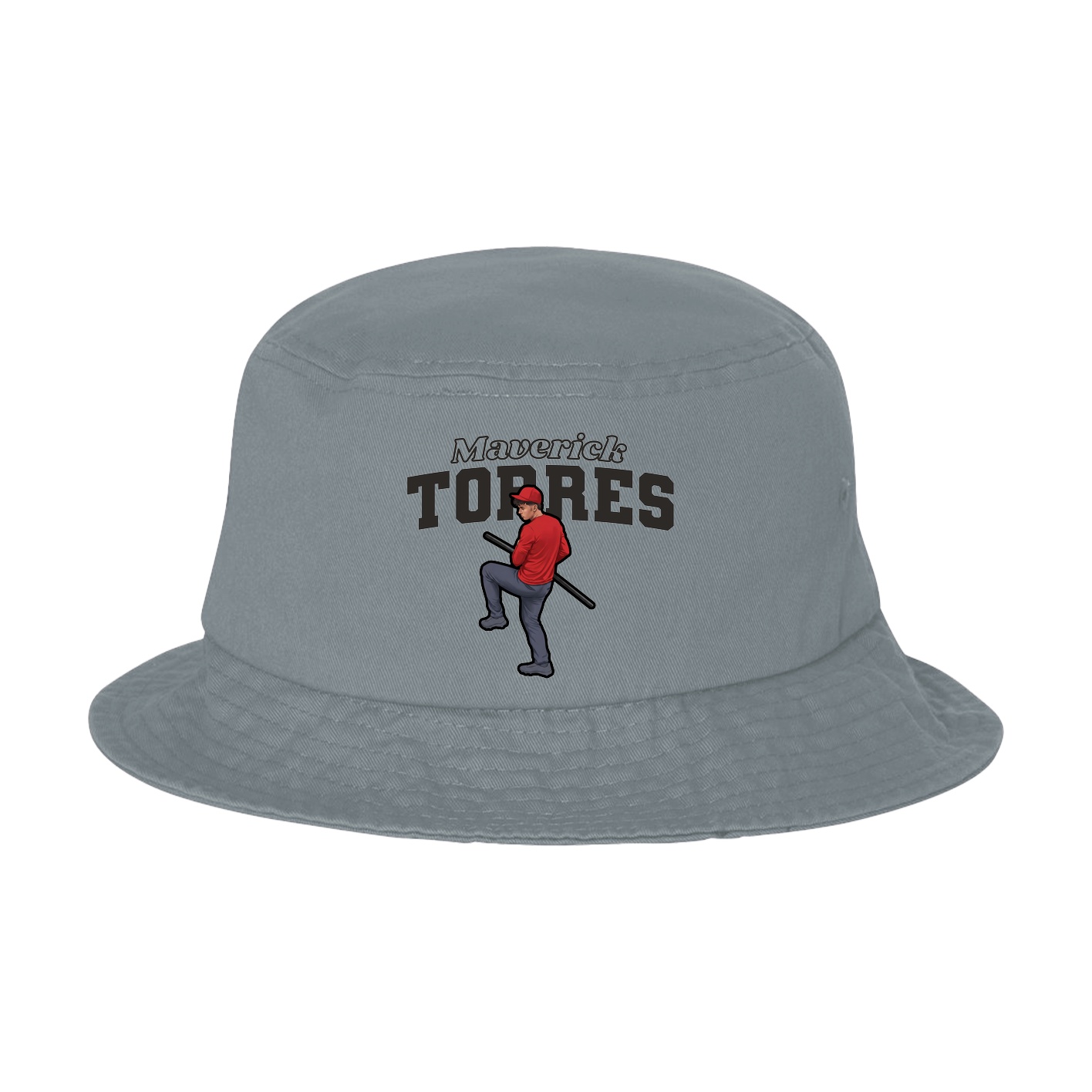 Bucket Cap — Name Arch in Grey