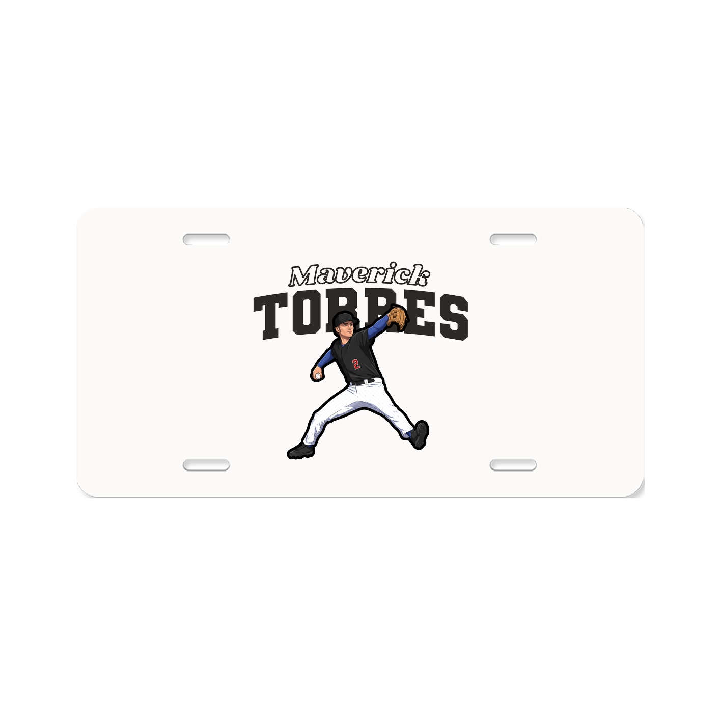 License Plate — Name Arch in Classic