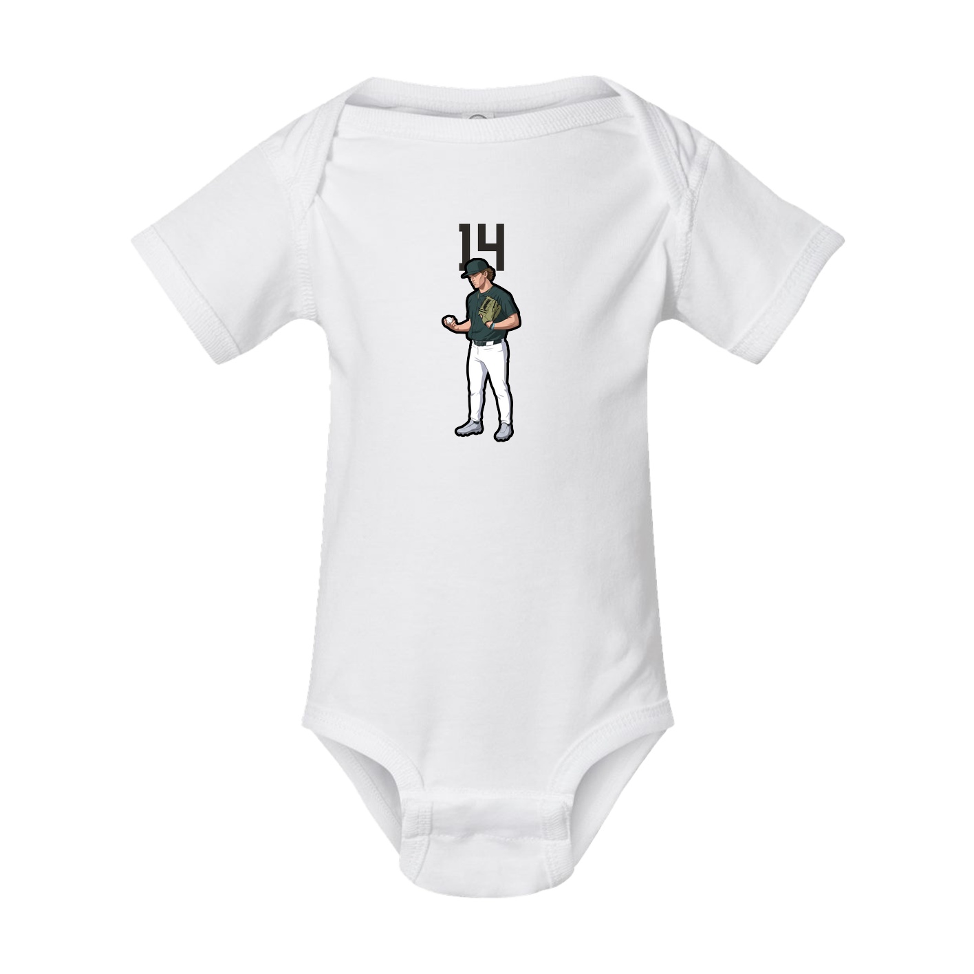 Baby Onesie — Number Top in White