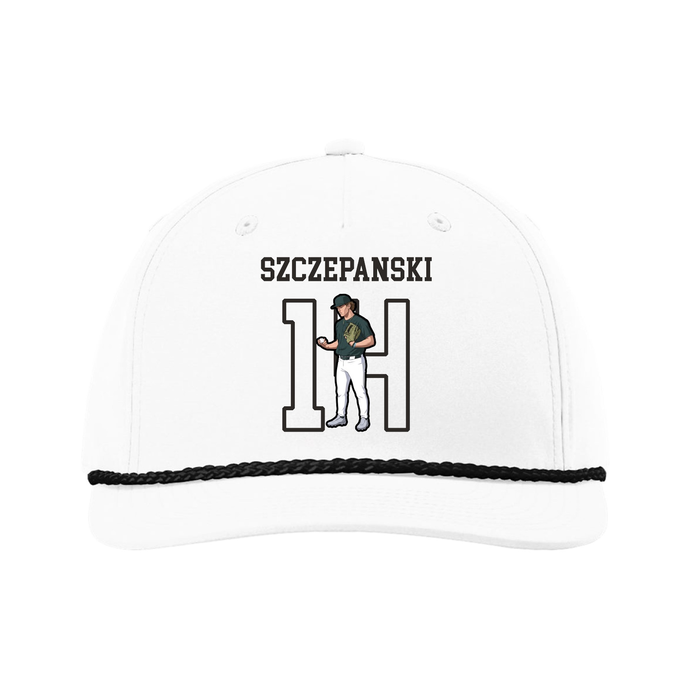 Five-Panel Classic Rope Cap — Shirsey in White