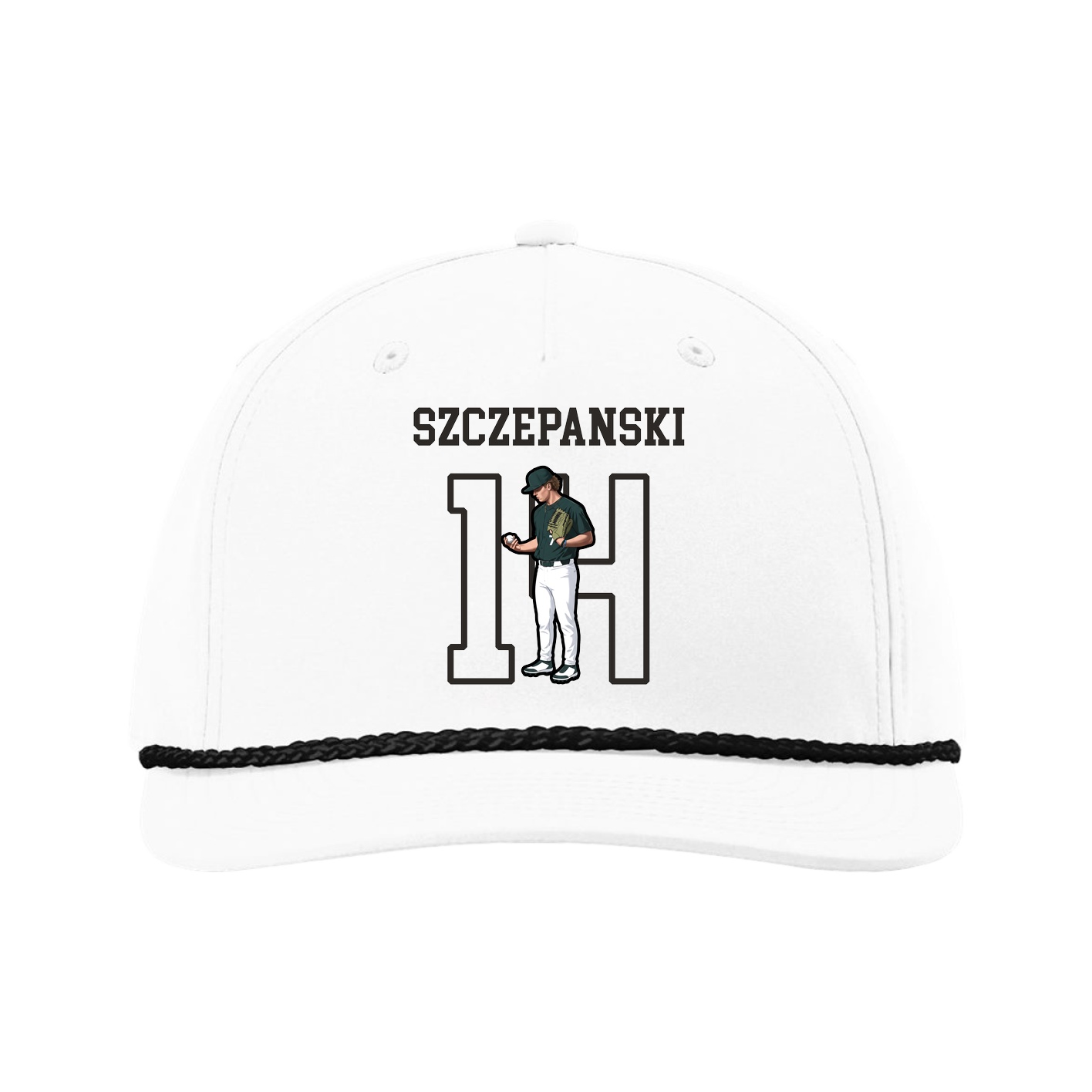 Five-Panel Classic Rope Cap — Shirsey in White