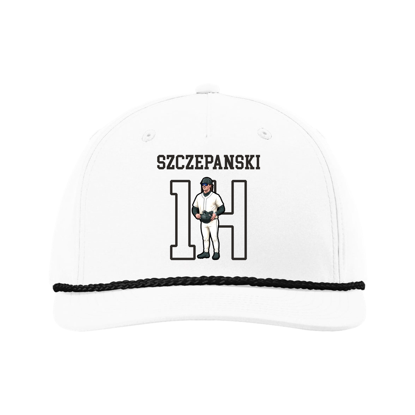 Five-Panel Classic Rope Cap — Shirsey in White