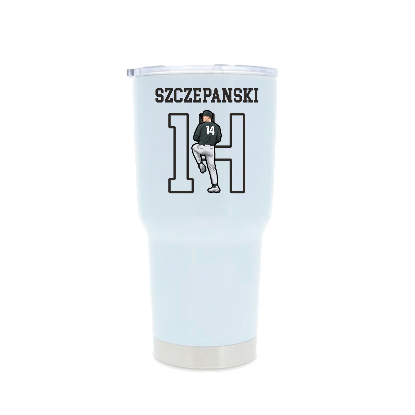 30oz Stainless Steel Tumbler — Shirsey in White