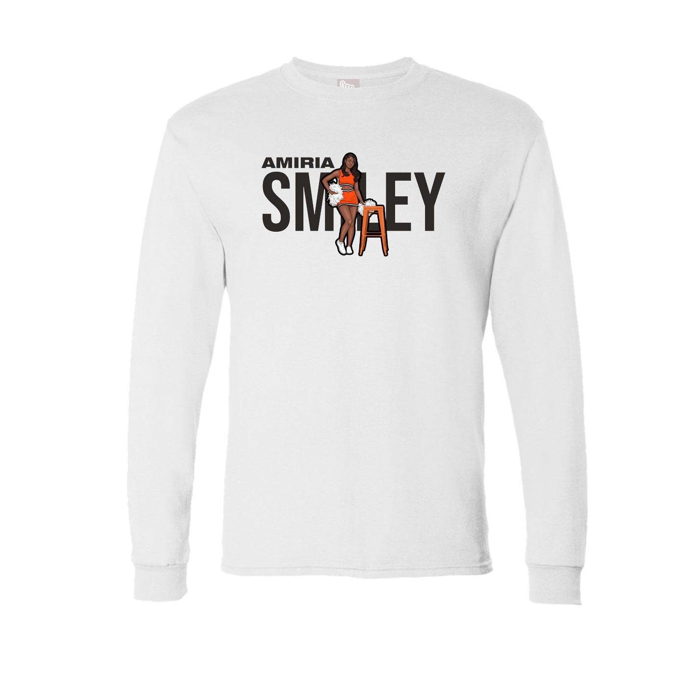 Long Sleeve Tee — Player Name in White