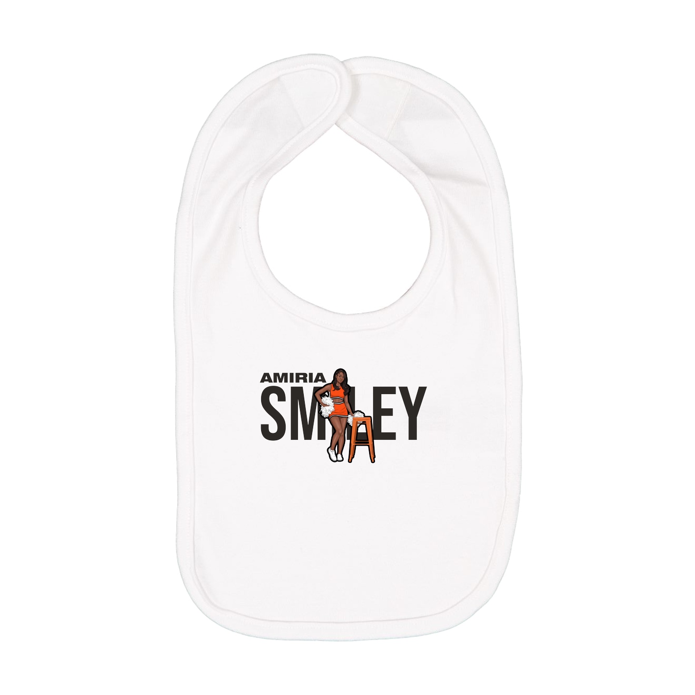 Infant Bib — Player Name in White