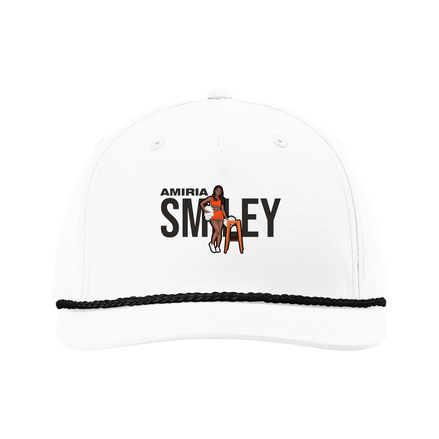 Five-Panel Classic Rope Cap — Player Name in White