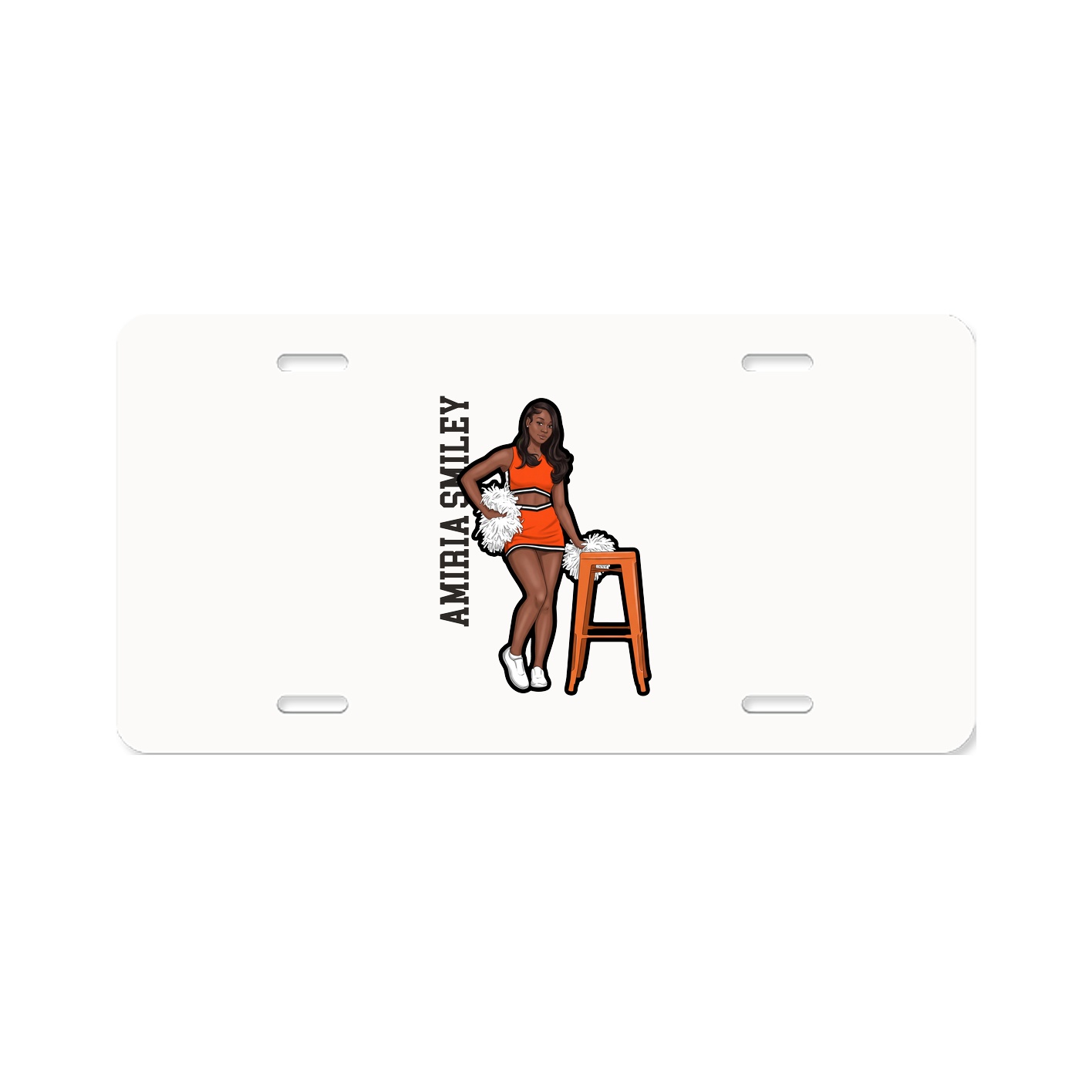 License Plate — Name Vertical in Classic