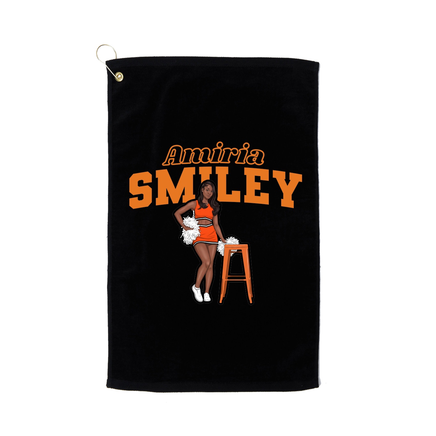Golf Towel — Name Arch in Black