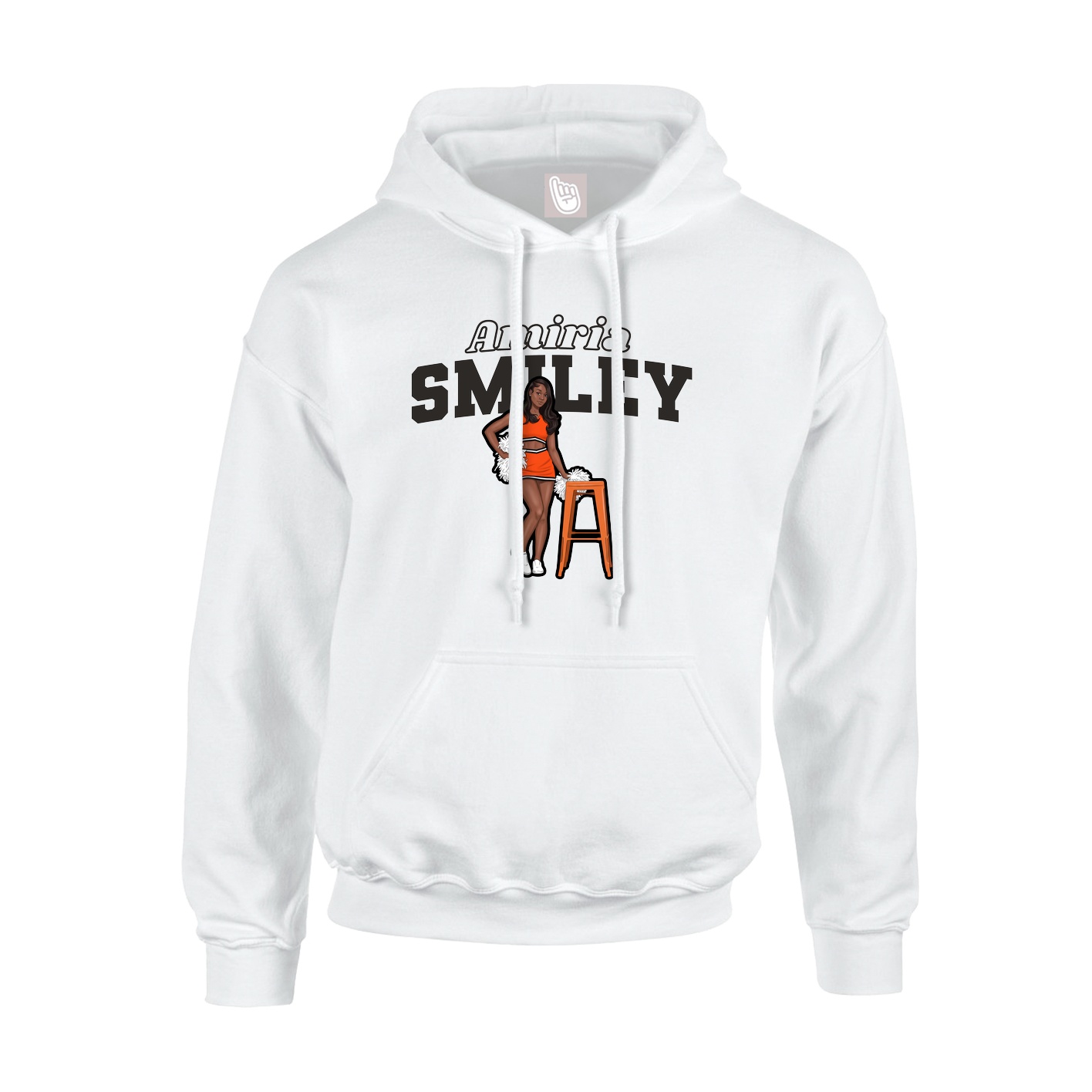 Hoodie — Name Arch in White