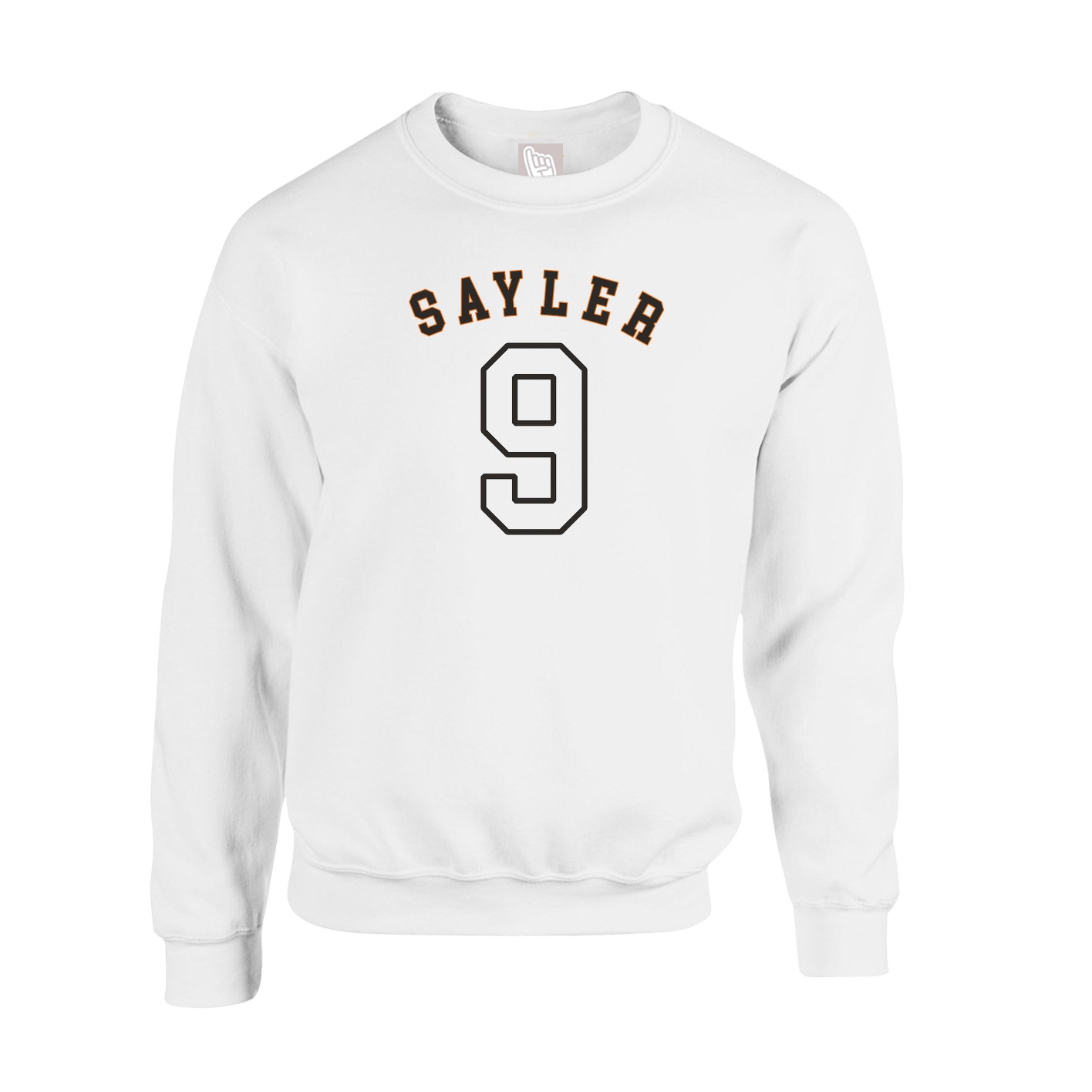 Fleece Crew — Shirsey Arch in White