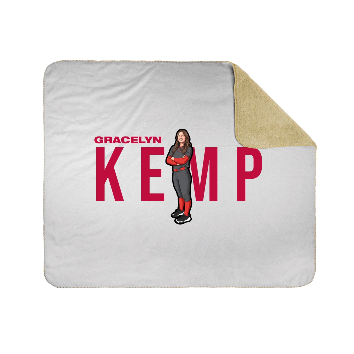 Throw Blanket — Player Name in White