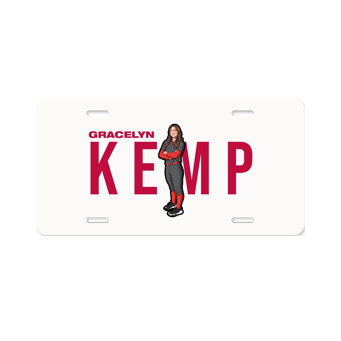 License Plate — Player Name in Classic
