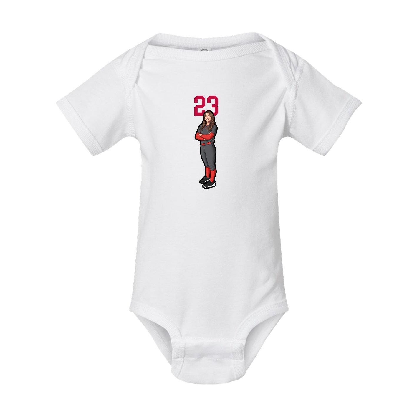 Baby Onesie — Number Top in White