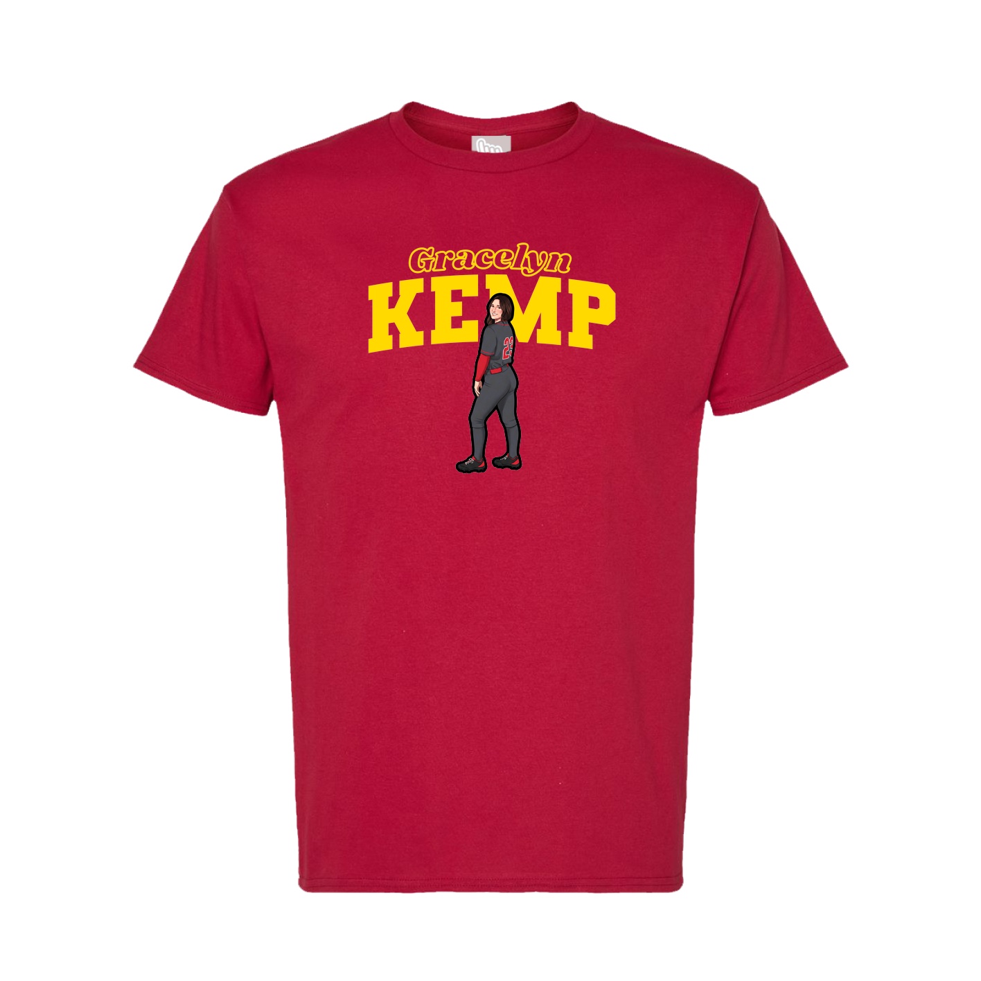 Tee — Name Arch in Crimson