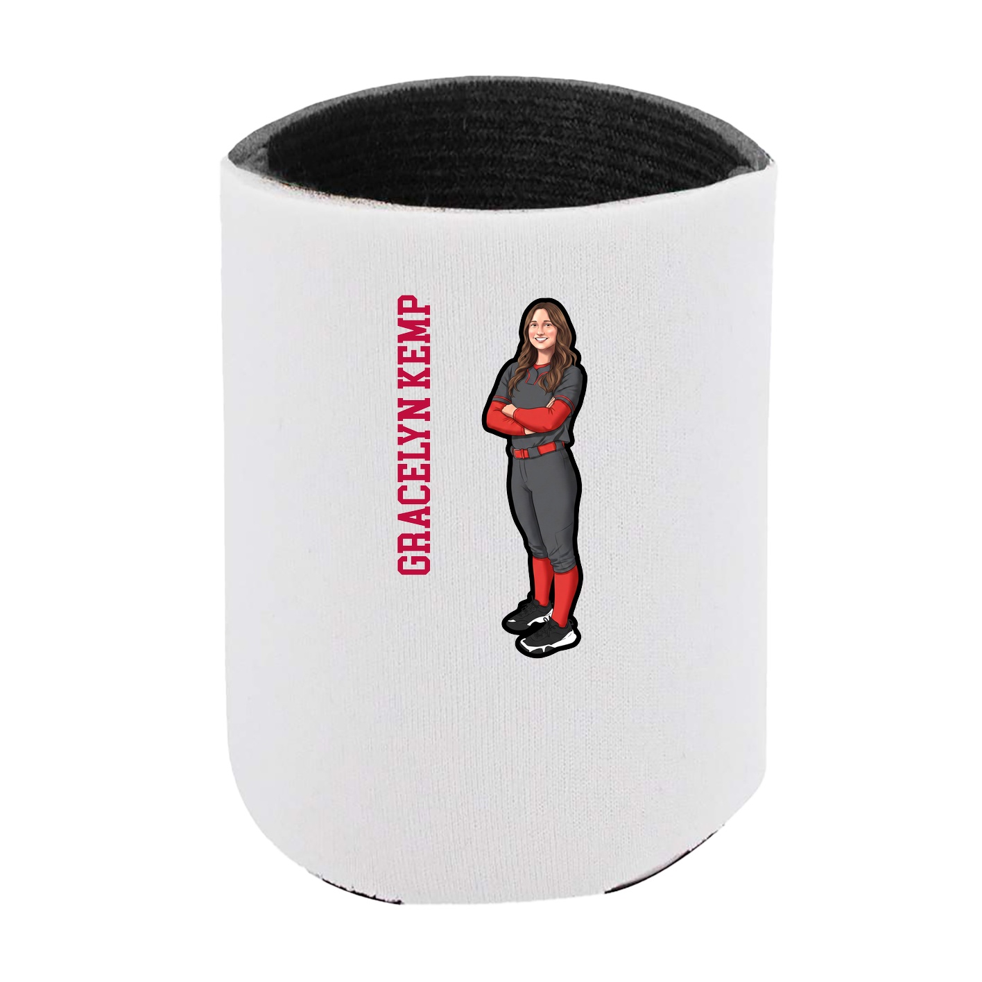 Can Holder — Name Vertical in White