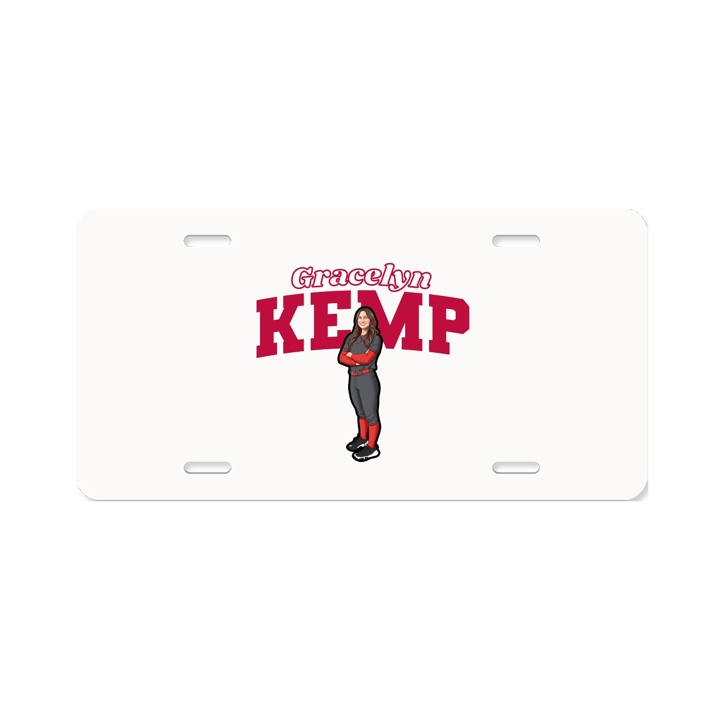 License Plate — Name Arch in Classic