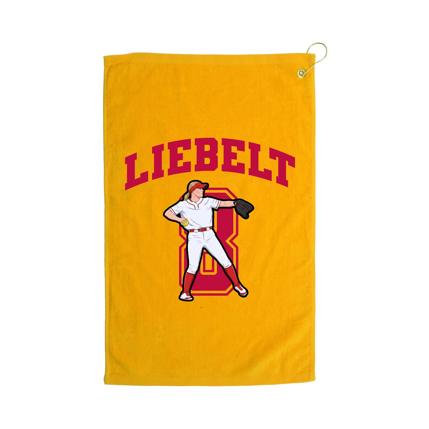 Golf Towel — Number in Gold